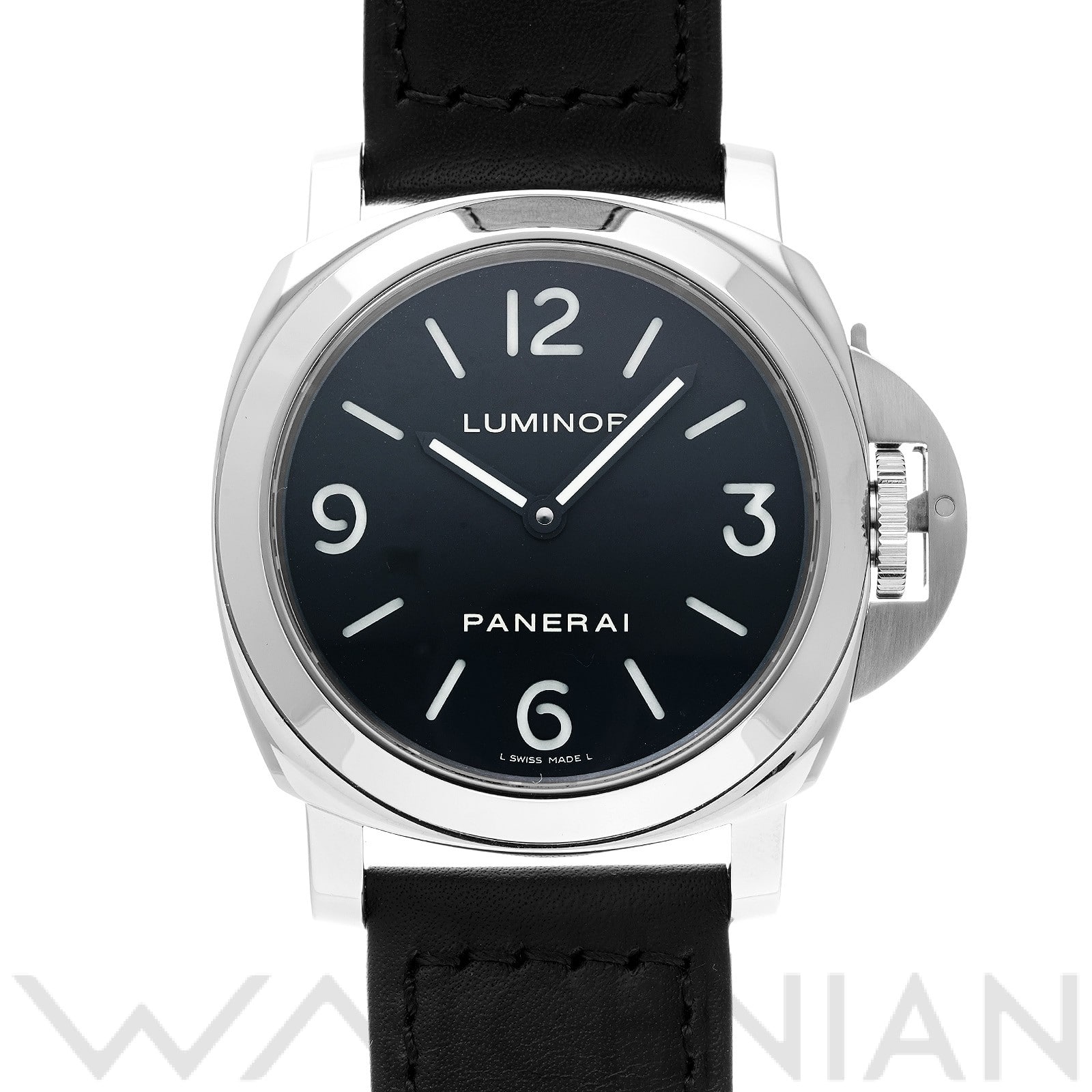 ルミノール ベース PAM00112 I番(2006年製造) ブラック パネライ OFFICINE PANERAI メンズ 【中古】