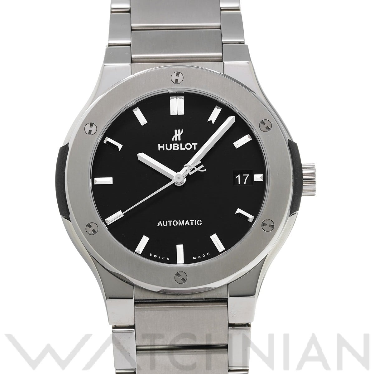 ウブロ / HUBLOT クラシックフュージョン チタニウム ブレスレット 510.NX.1170.NX ブラック メンズ 時計 【中古】【wristwatch】