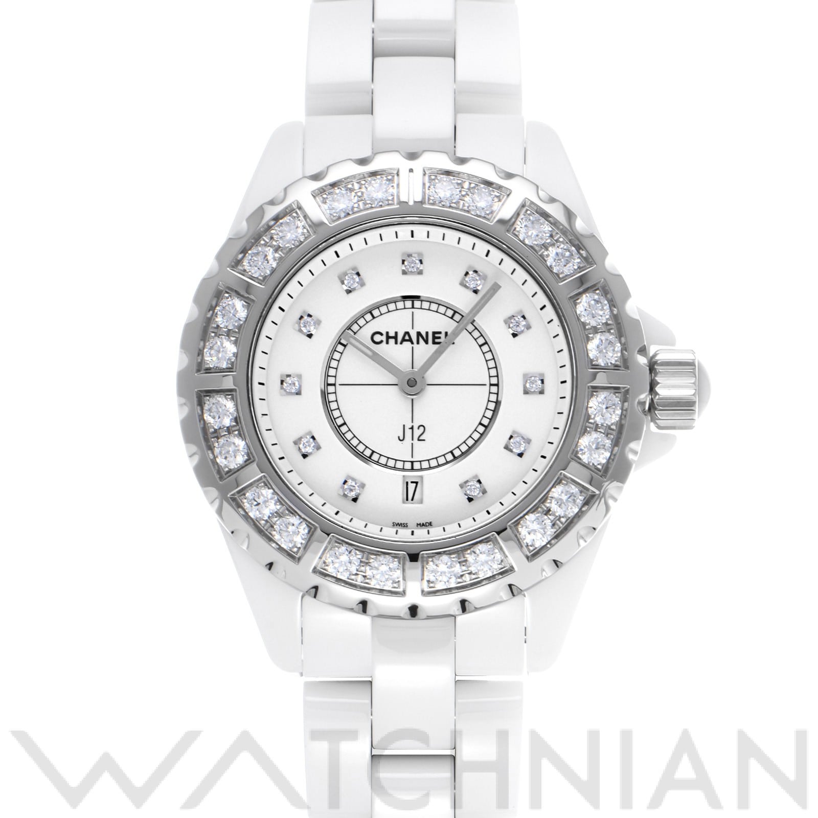 シャネル / CHANEL J12 H2429 ホワイト/ダイヤモンド レディース 時計 【中古】【wristwatch】