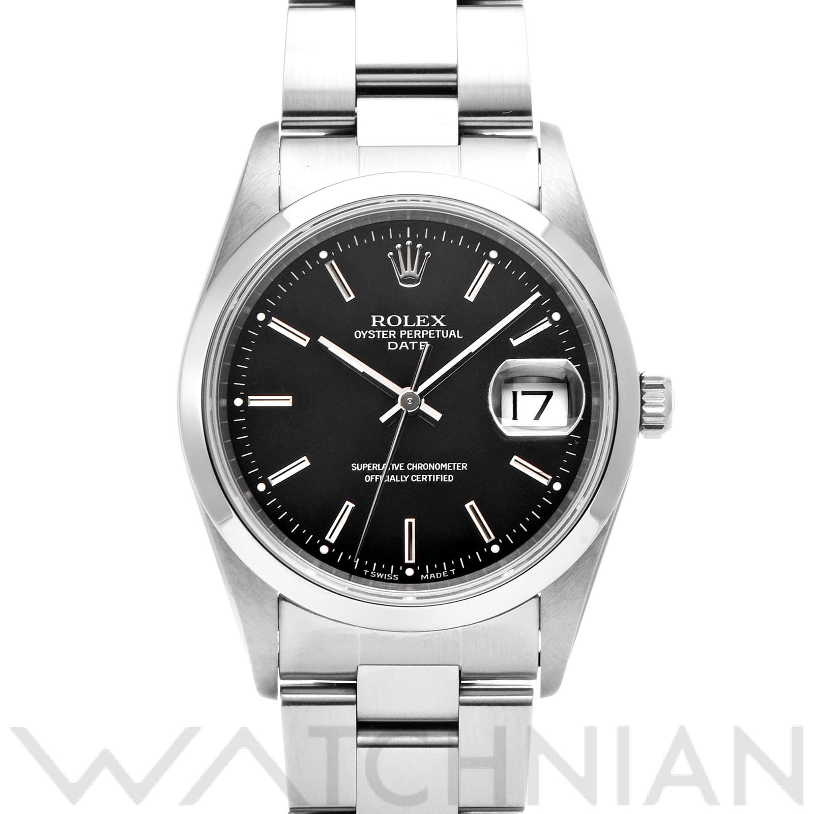 ロレックス オイスターパーペチュアル デイト 15200 ブラック メンズ 時計 【中古】【wristwatch】