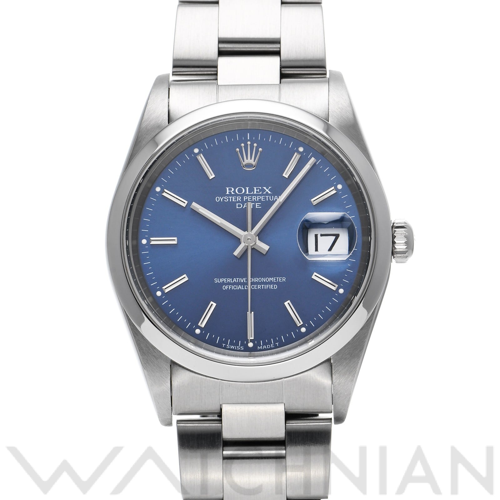 ロレックス オイスターパーペチュアル デイト 15200 ブルー メンズ 時計 【中古】【wristwatch】