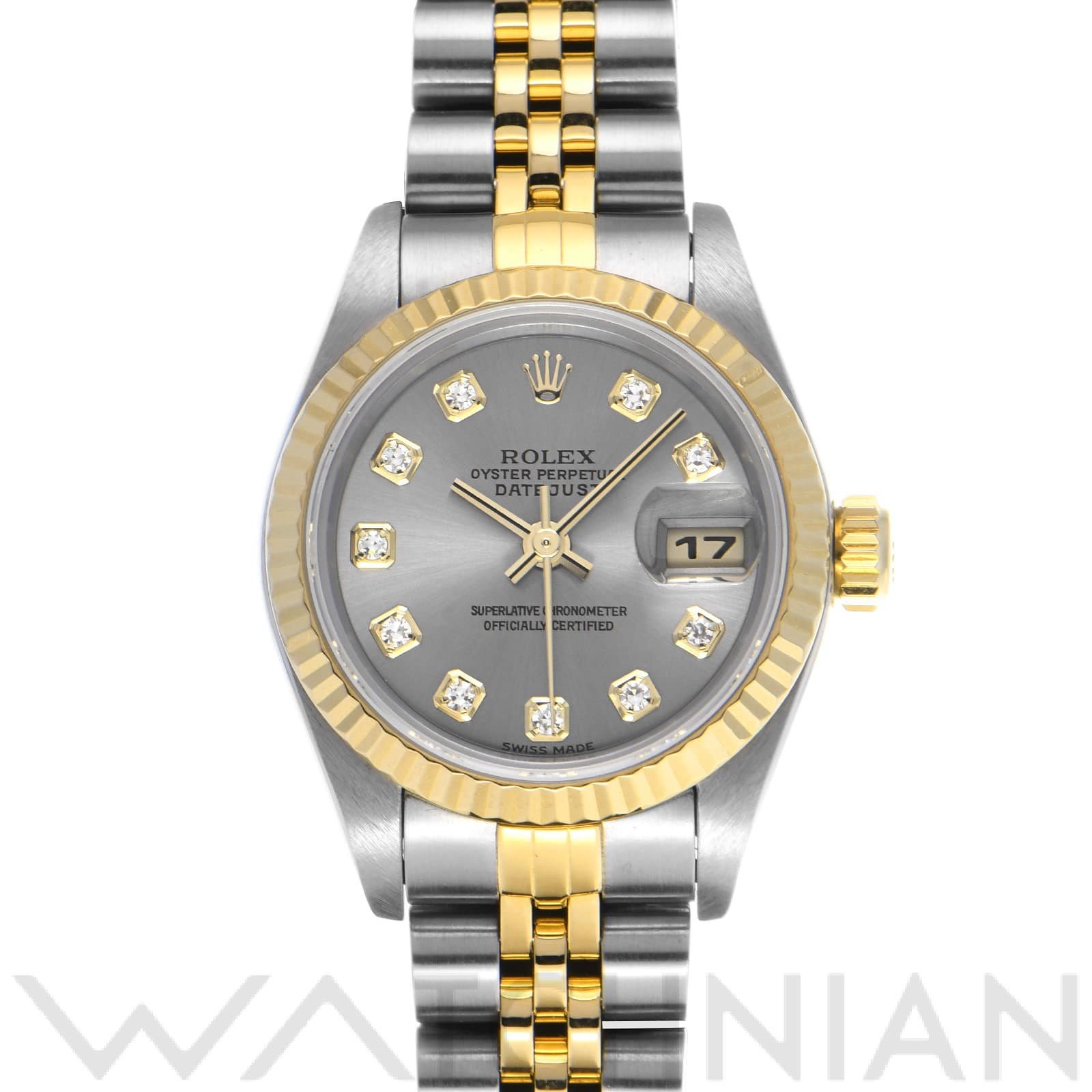 ロレックス デイトジャスト 79173G グレー/ダイヤモンド レディース 時計 【中古】【wristwatch】