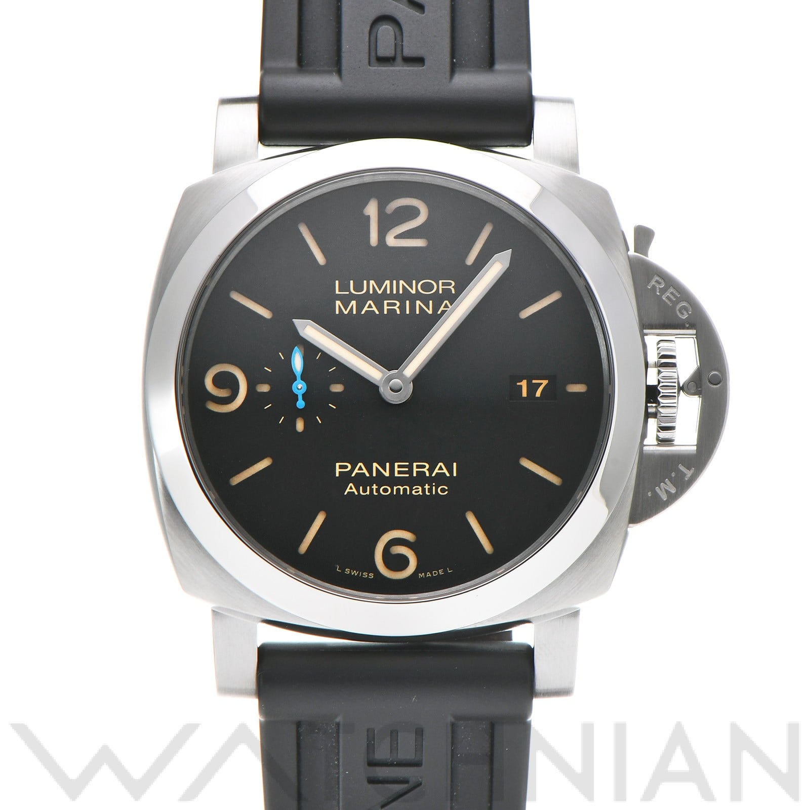 ルミノールマリーナ 1950 3デイズ アッチャイオ PAM01312 V番(2019年製造) ブラック パネライ OFFICINE PANERAI メンズ 【中古】