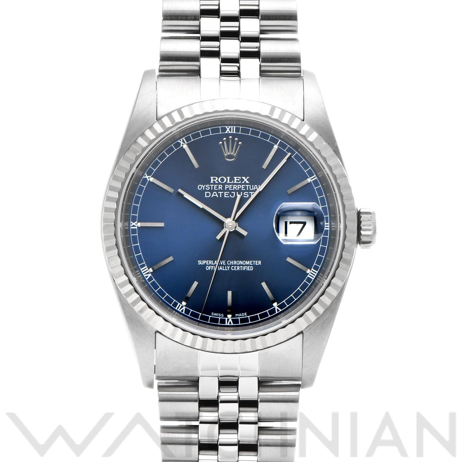 ロレックス デイトジャスト 16234 ブルー メンズ 時計 【中古】【wristwatch】