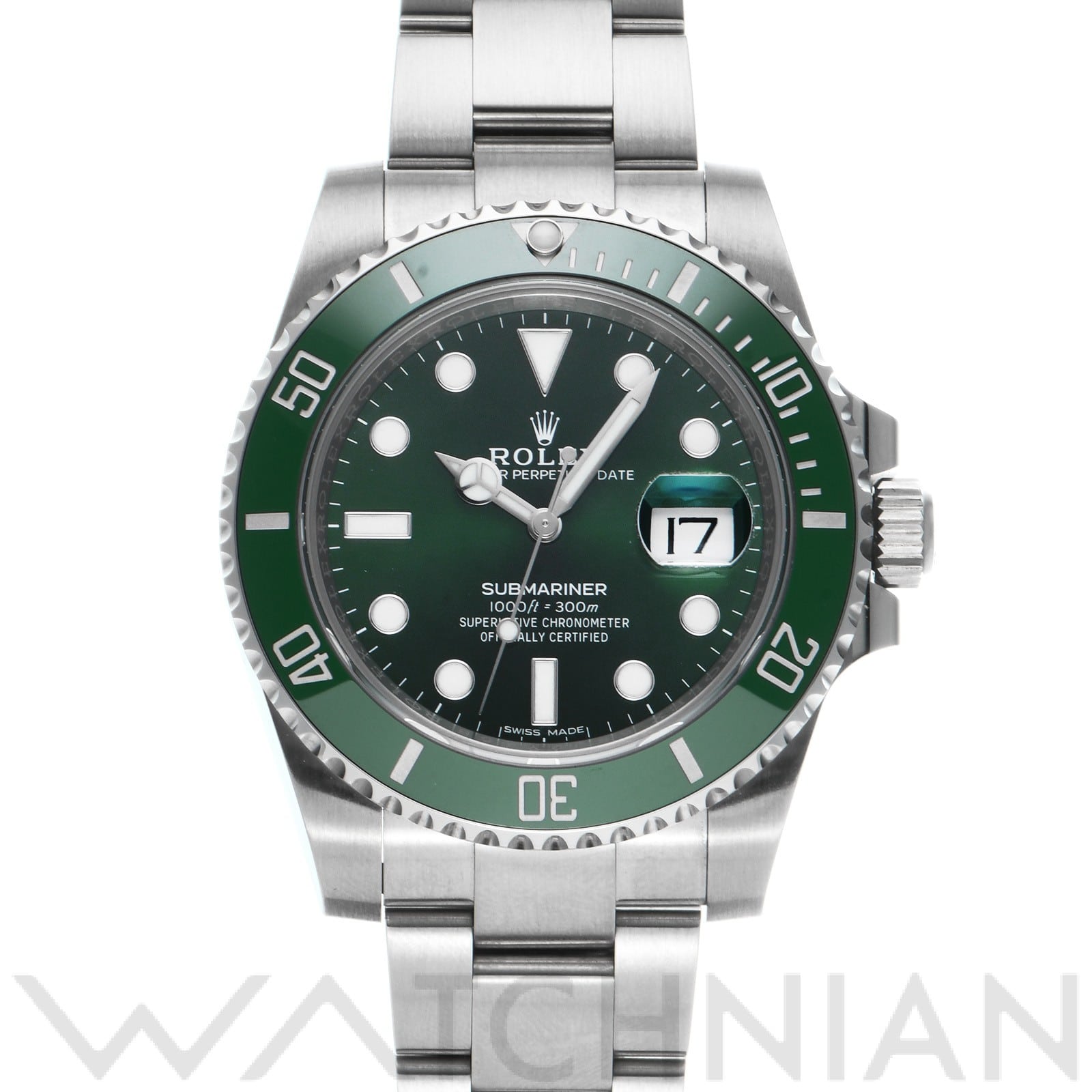 ロレックス サブマリーナ デイト 116610LV グリーン メンズ 時計 【中古】【wristwatch】