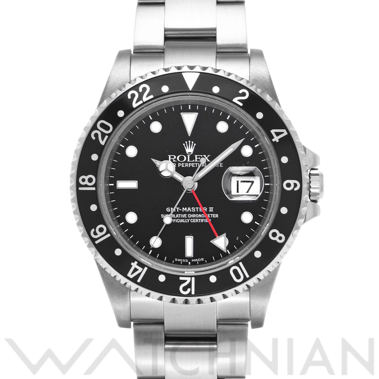 ロレックス GMTマスターII 16710 ブラック メンズ 時計 【中古】【wristwatch】