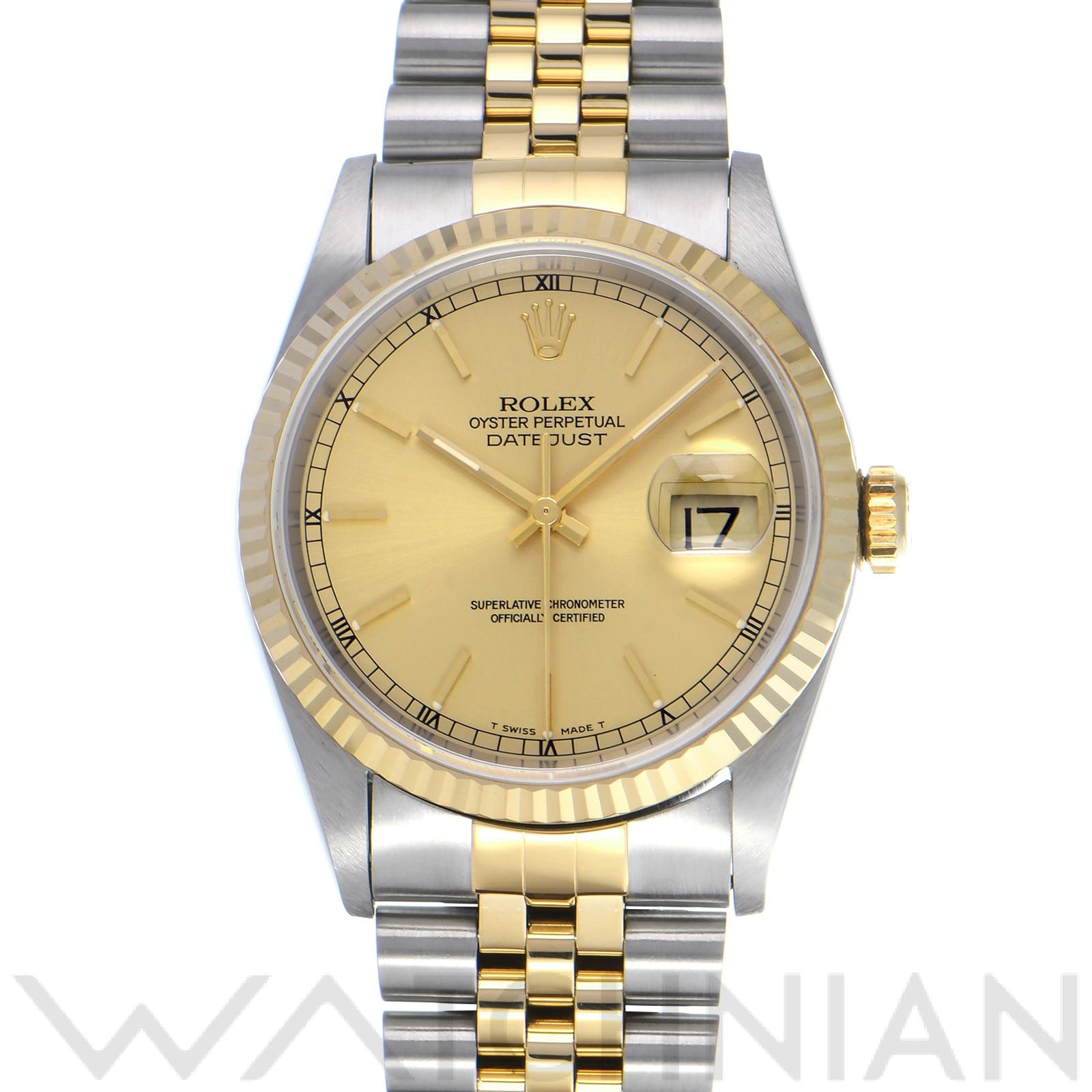 ロレックス デイトジャスト 16233 シャンパン メンズ 時計 【中古】【wristwatch】