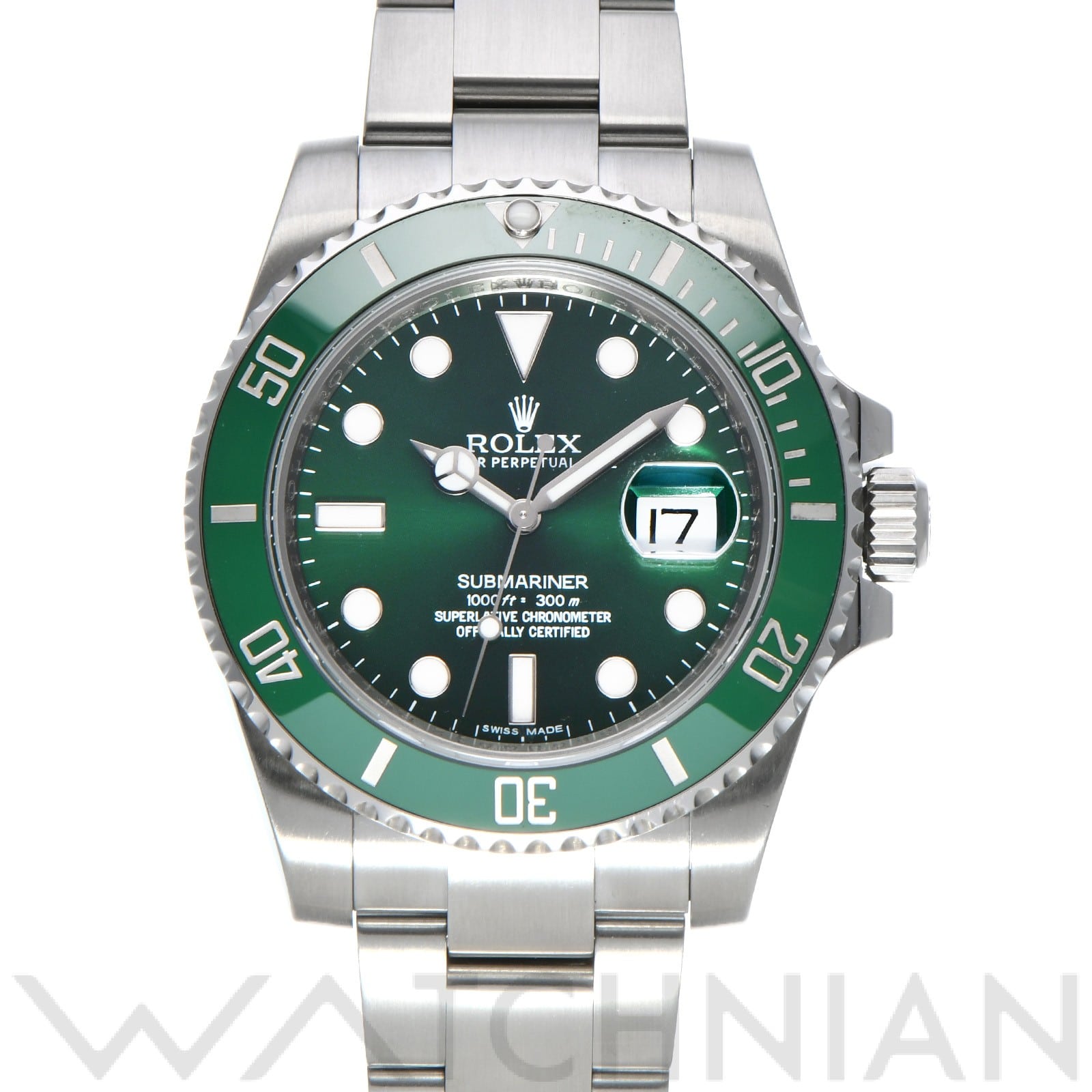 ロレックス サブマリーナ デイト 116610LV グリーン メンズ 時計 【中古】【wristwatch】