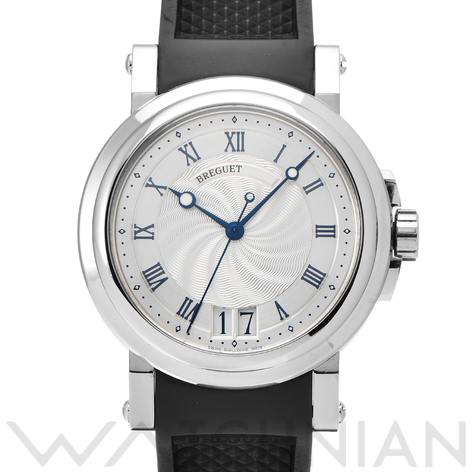 ブレゲ マリーンII ラージデイト 5817ST/12/5V8 シルバー メンズ 時計 【中古】【wristwatch】