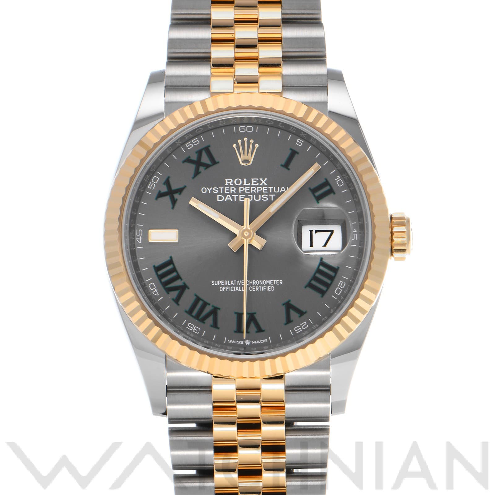 ロレックス デイトジャスト 36 126233 スレート メンズ 時計 【中古】【wristwatch】