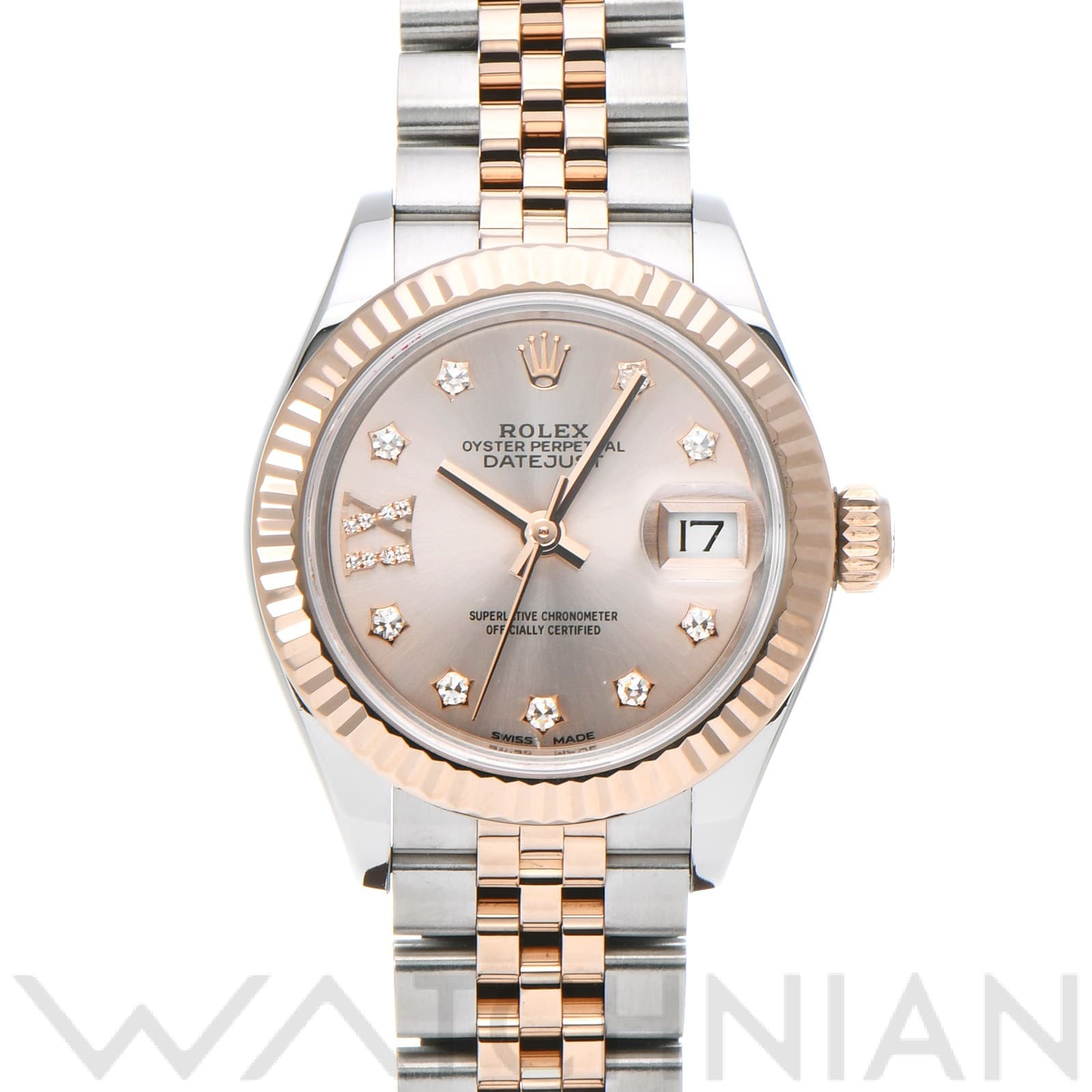 ロレックス レディ デイトジャスト 28 279171G サンダスト/ダイヤモンド レディース 時計 【中古】【wristwatch】