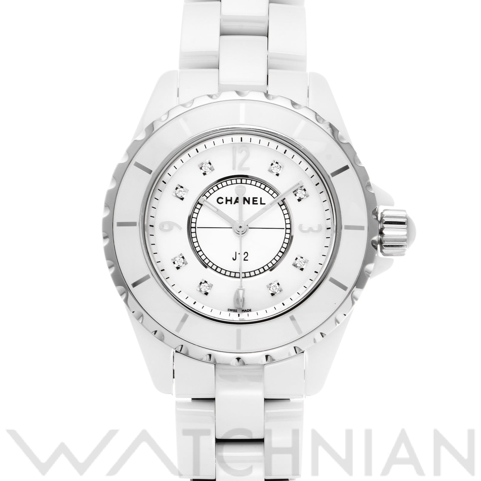 シャネル / CHANEL J12 H2422 ホワイトシェル/ダイヤモンド レディース 時計 【中古】【wristwatch】