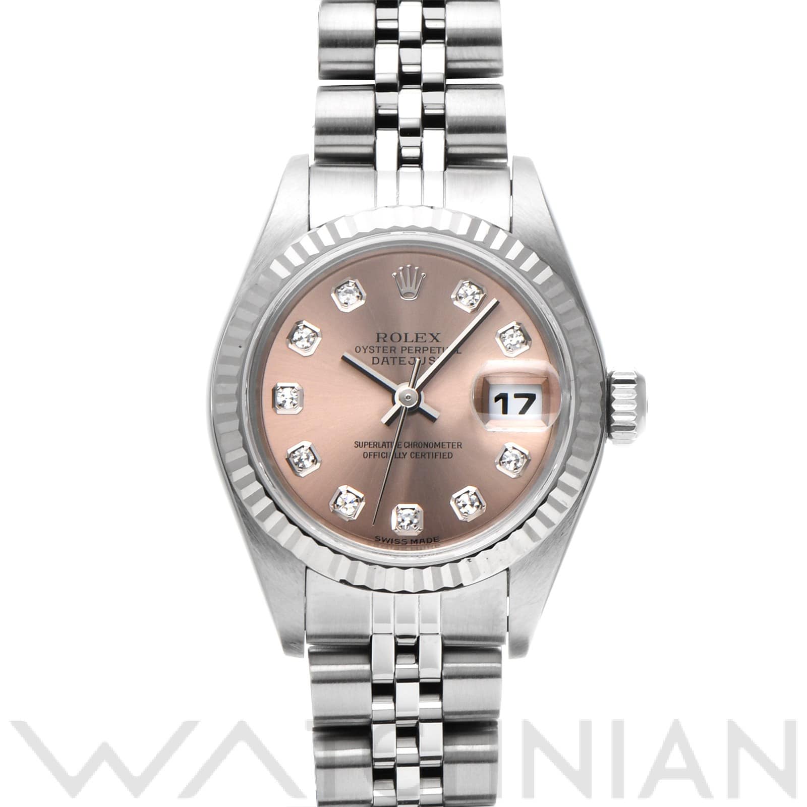 ロレックス デイトジャスト 79174G ピンク/ダイヤモンド レディース 時計 【中古】【wristwatch】