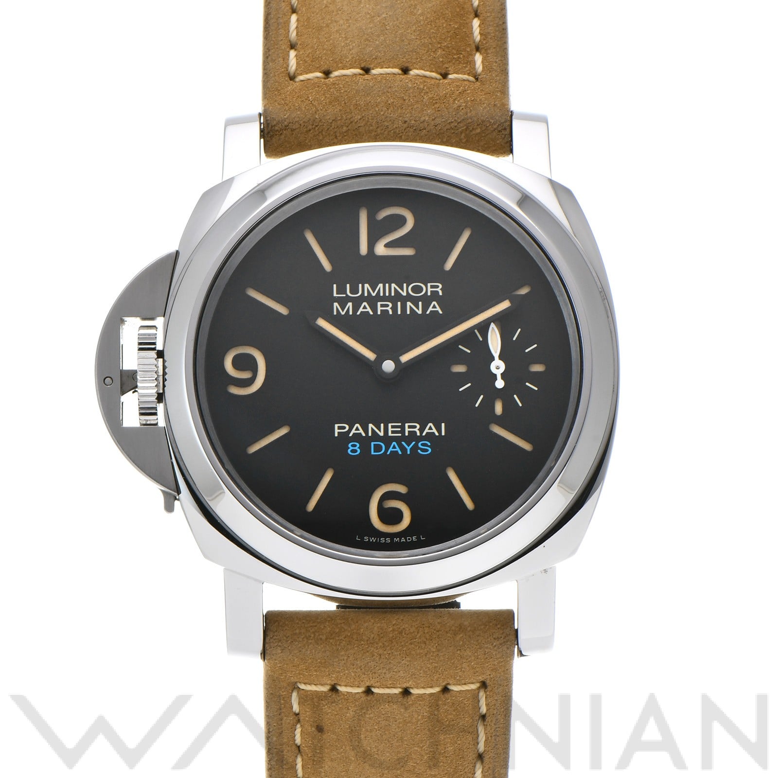 パネライ / PANERAI ルミノール レフトハンド 8デイズ アッチャイオ PAM00796 ブラック メンズ 時計 【中古】【wristwatch】