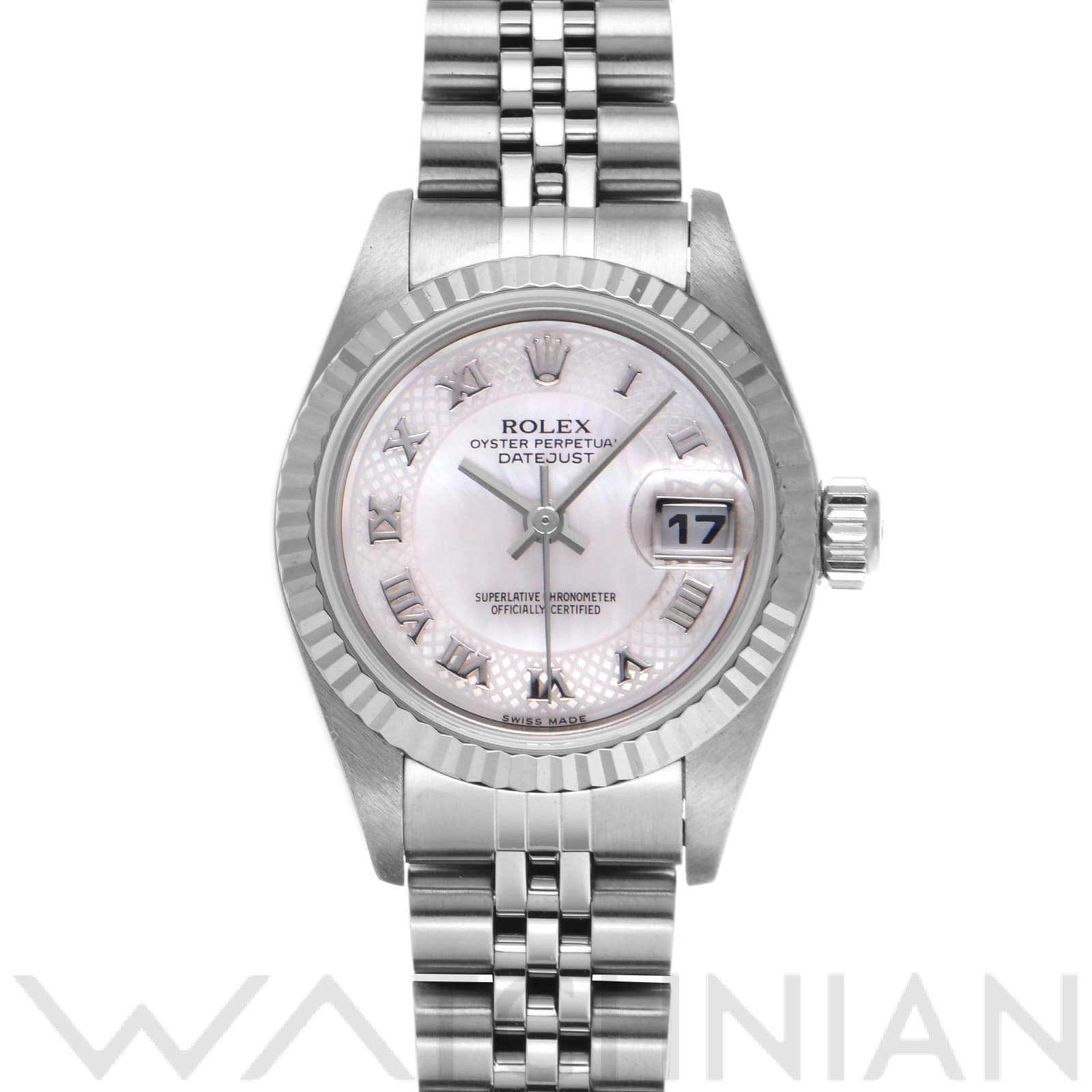 ロレックス デイトジャスト 79174NR ピンクシェル レディース 時計 【中古】【wristwatch】