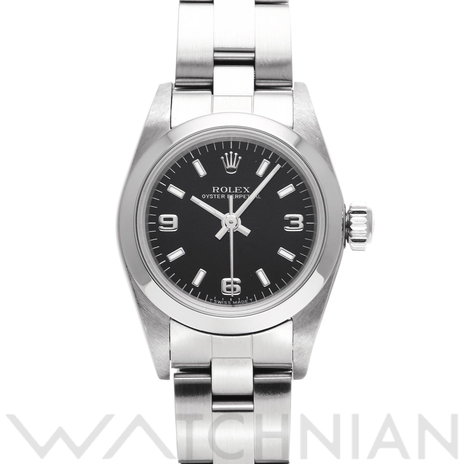 ロレックス / ROLEX オイスターパーペチュアル 76080 ブラック レディース 時計 【中古】【wristwatch】