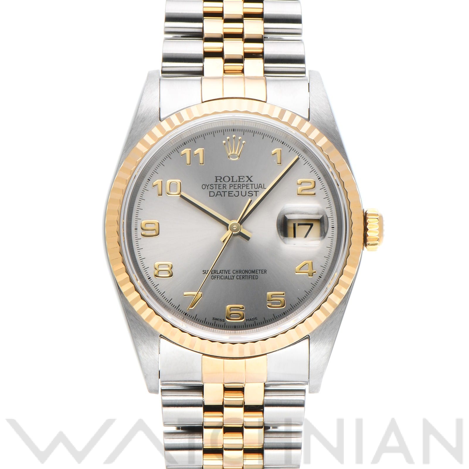 ロレックス デイトジャスト 16233 グレー メンズ 時計 【中古】【wristwatch】