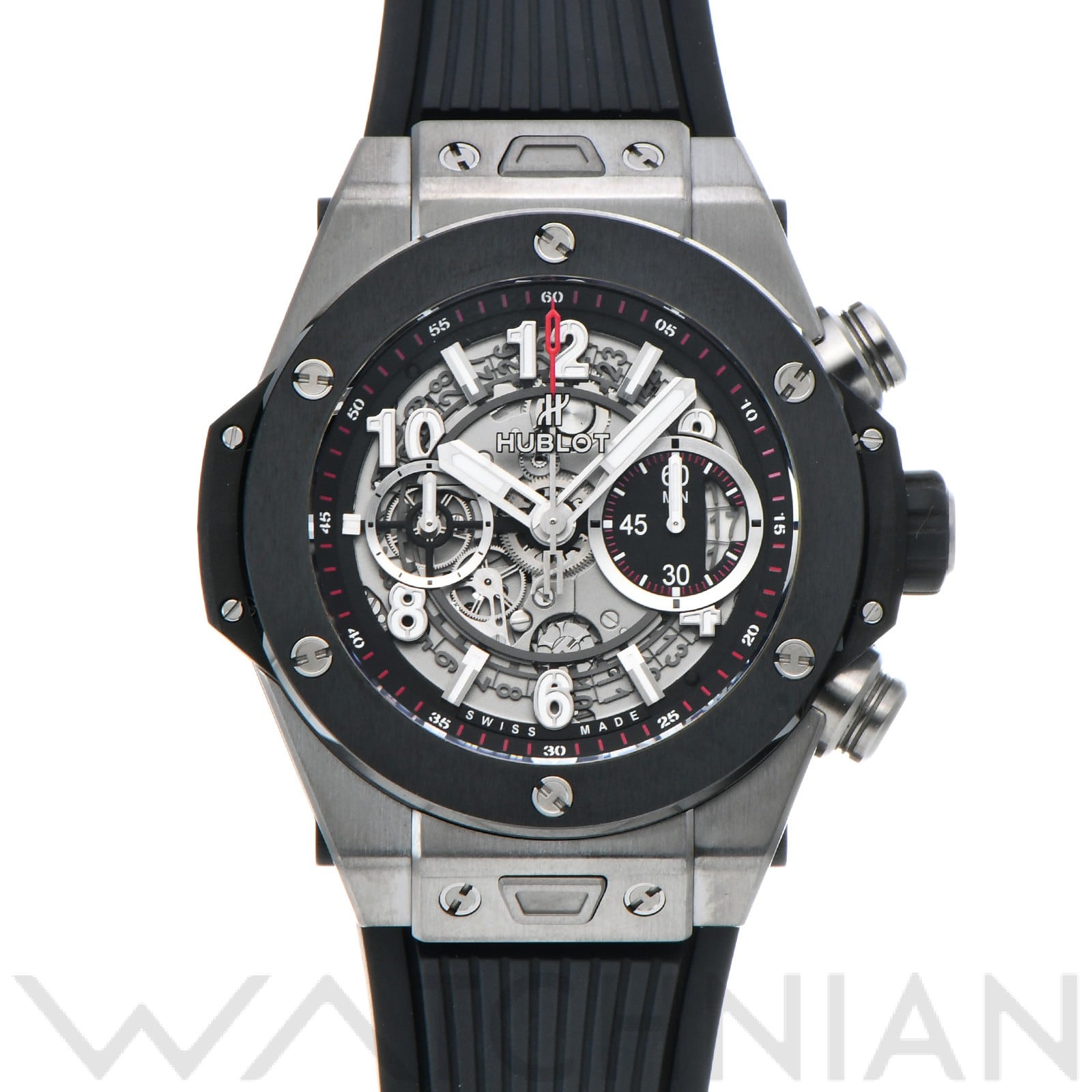 ウブロ / HUBLOT ビッグバン ウニコ チタニウム セラミック 411.NM.1170.RX マットブラックスケルトン メンズ 時計 【中古】【wristwatch】