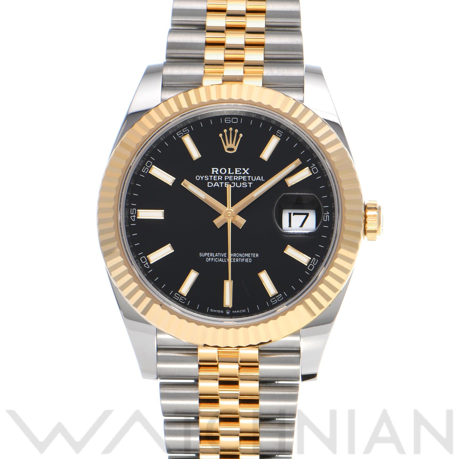 ロレックス デイトジャスト 41 126333 ブライトブラック メンズ 時計 【未使用】【wristwatch】