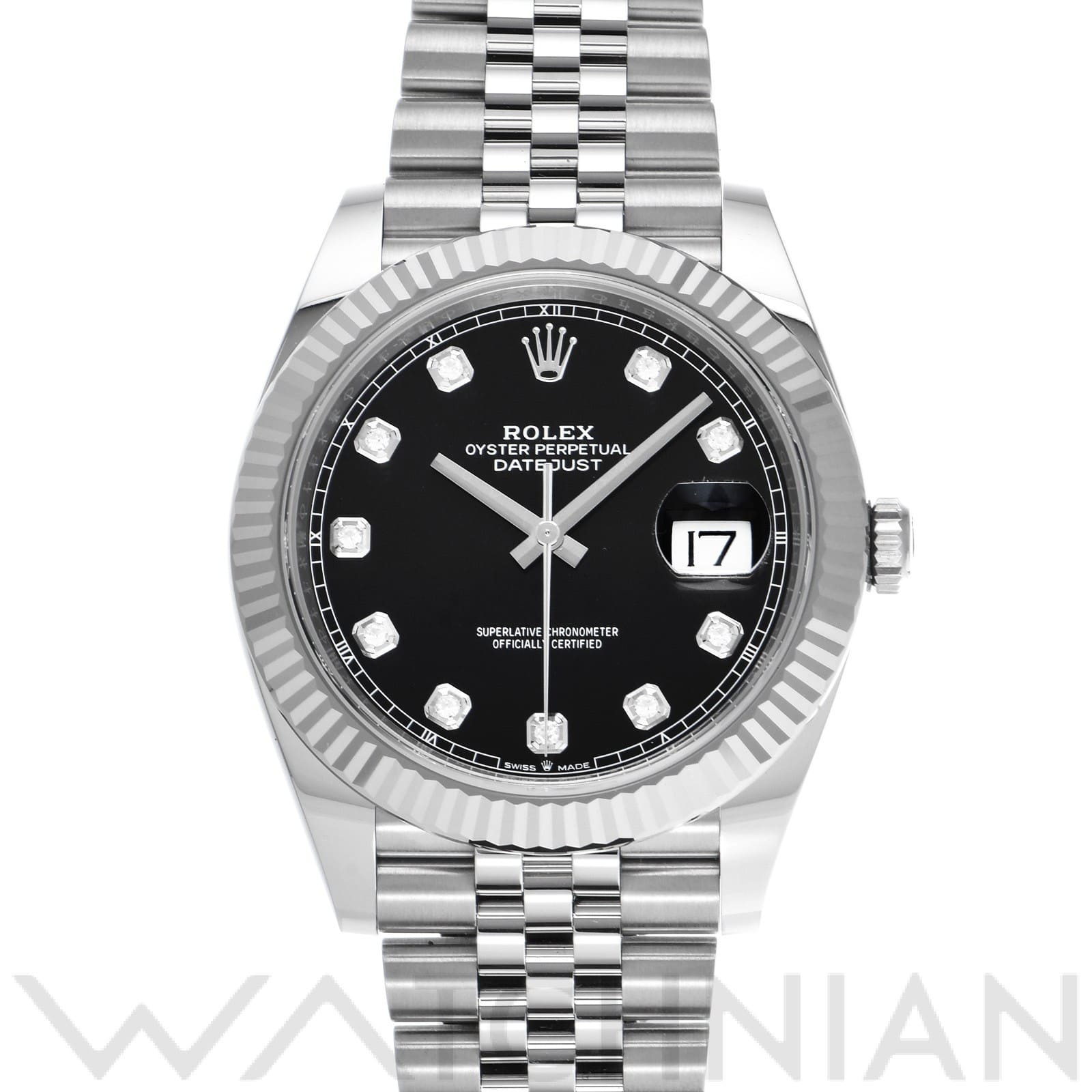 ロレックス / ROLEX デイトジャスト 41 126334G ブライトブラック/ダイヤモンド メンズ 時計 【未使用】【wristwatch】