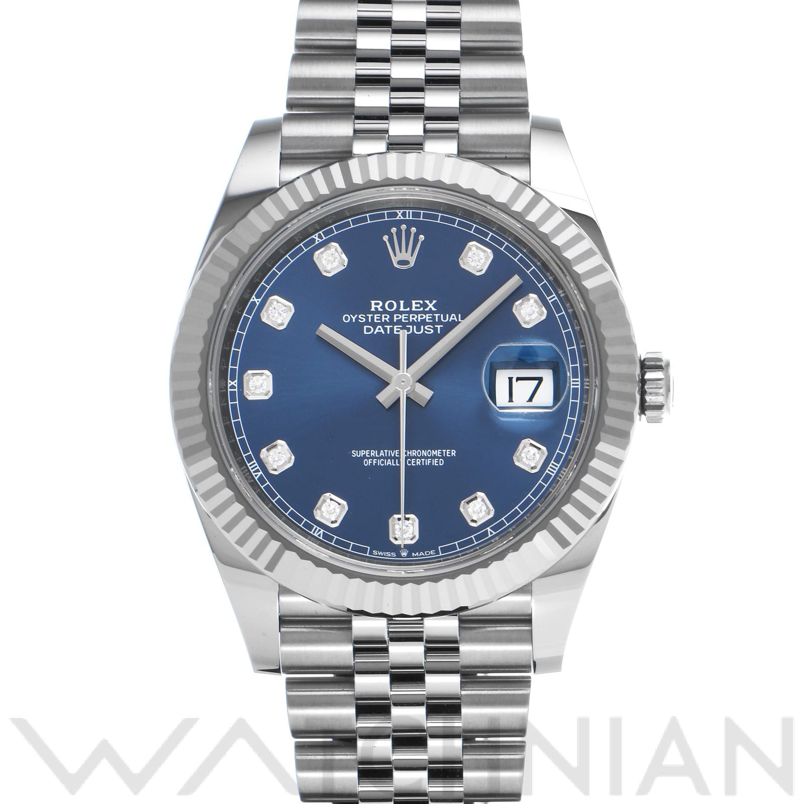 ロレックス / ROLEX デイトジャスト 41 126334G ブライトブルー/ダイヤモンド メンズ 時計 【未使用】【wristwatch】