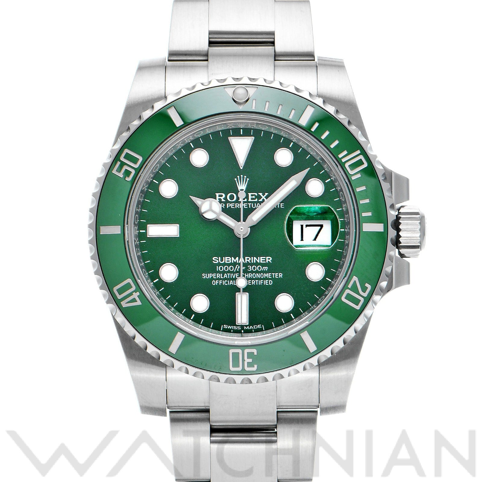 ロレックス サブマリーナ デイト 116610LV グリーン メンズ 時計 【中古】【wristwatch】