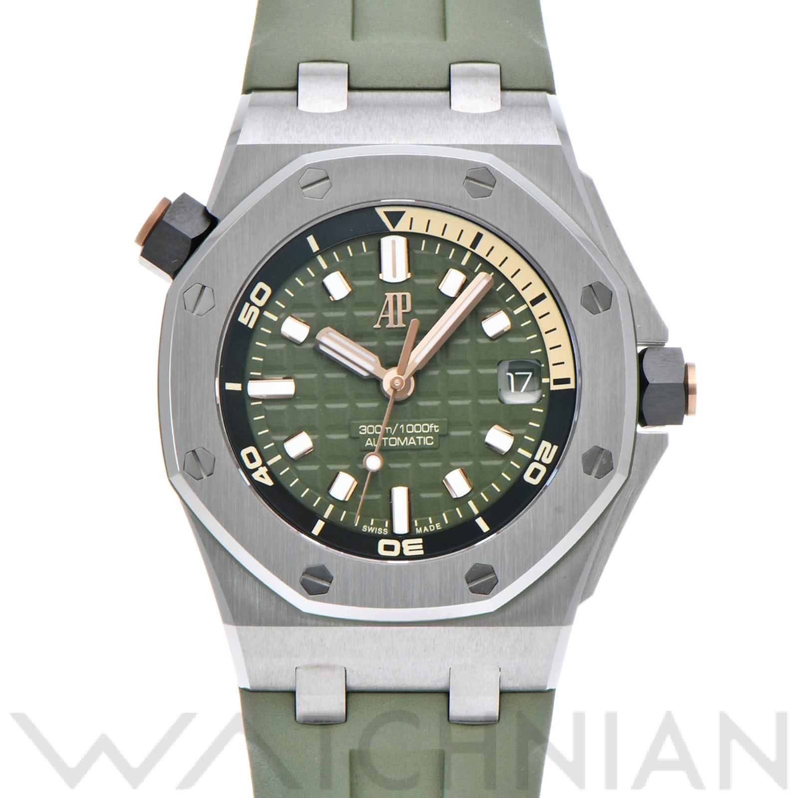 オーデマ ピゲ ロイヤルオーク オフショア ダイバー 15720ST.OO.A052CA.01 カーキグリーン メンズ 時計 【中古】【wristwatch】