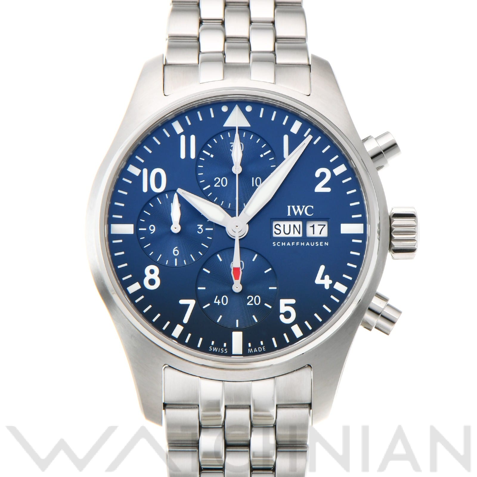 IWC パイロットウォッチ クロノグラフ 41 IW388102 ブルー メンズ 時計 【中古】【wristwatch】