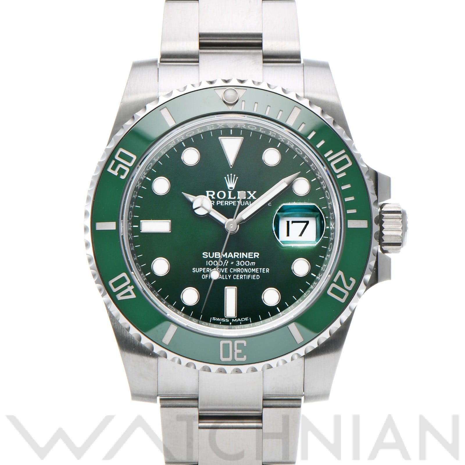 ロレックス サブマリーナ デイト 116610LV グリーン メンズ 時計 【中古】【wristwatch】