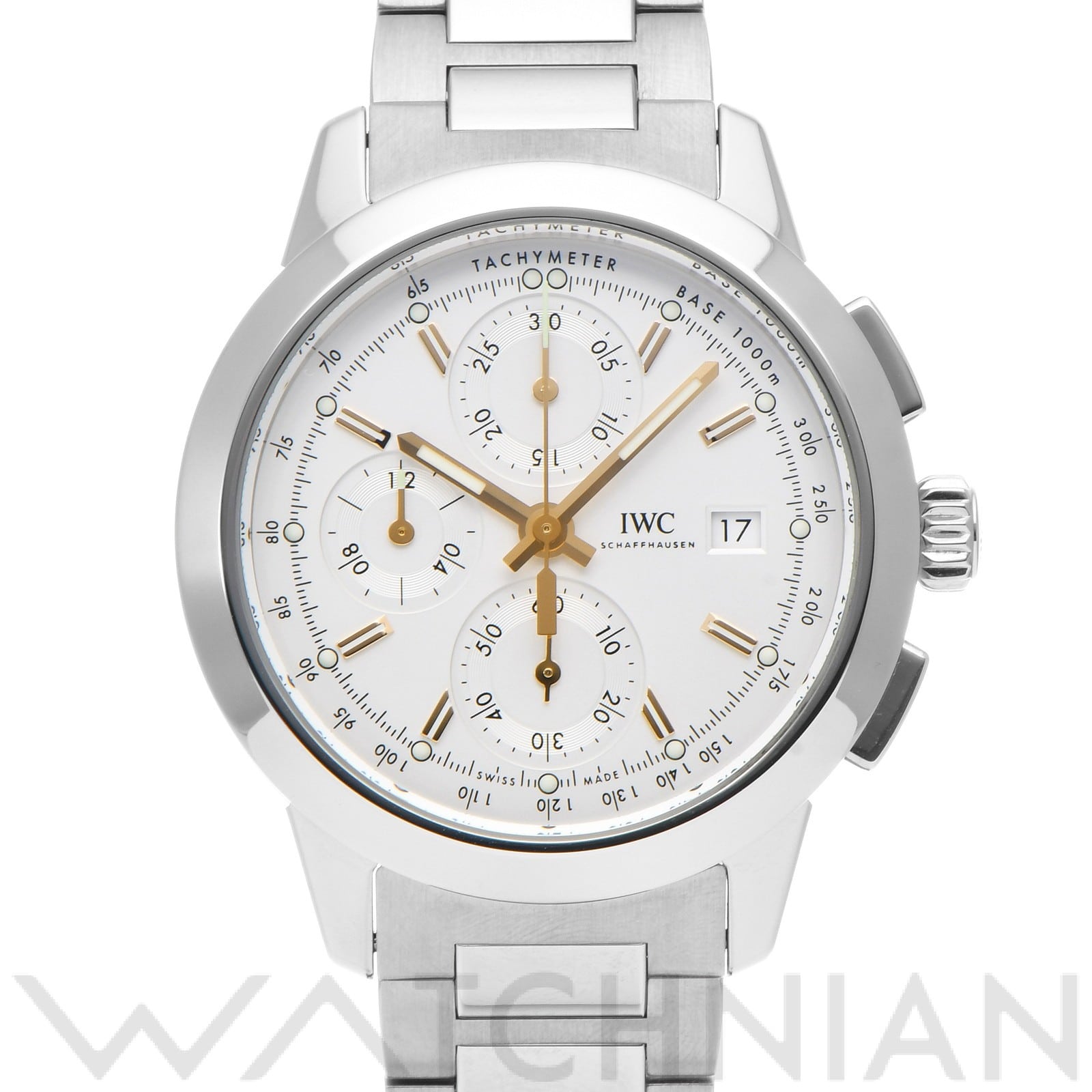 IWC インヂュニア クロノグラフ IW380801 シルバーメッキ メンズ 時計 【中古】【wristwatch】