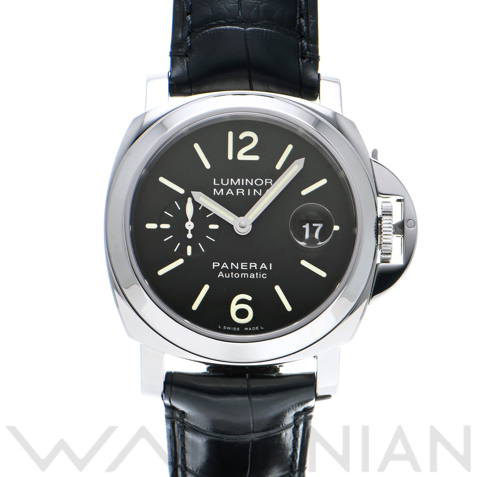 ルミノールマリーナ PAM00104 R番(2015年製造) ブラック パネライ OFFICINE PANERAI メンズ 【中古】