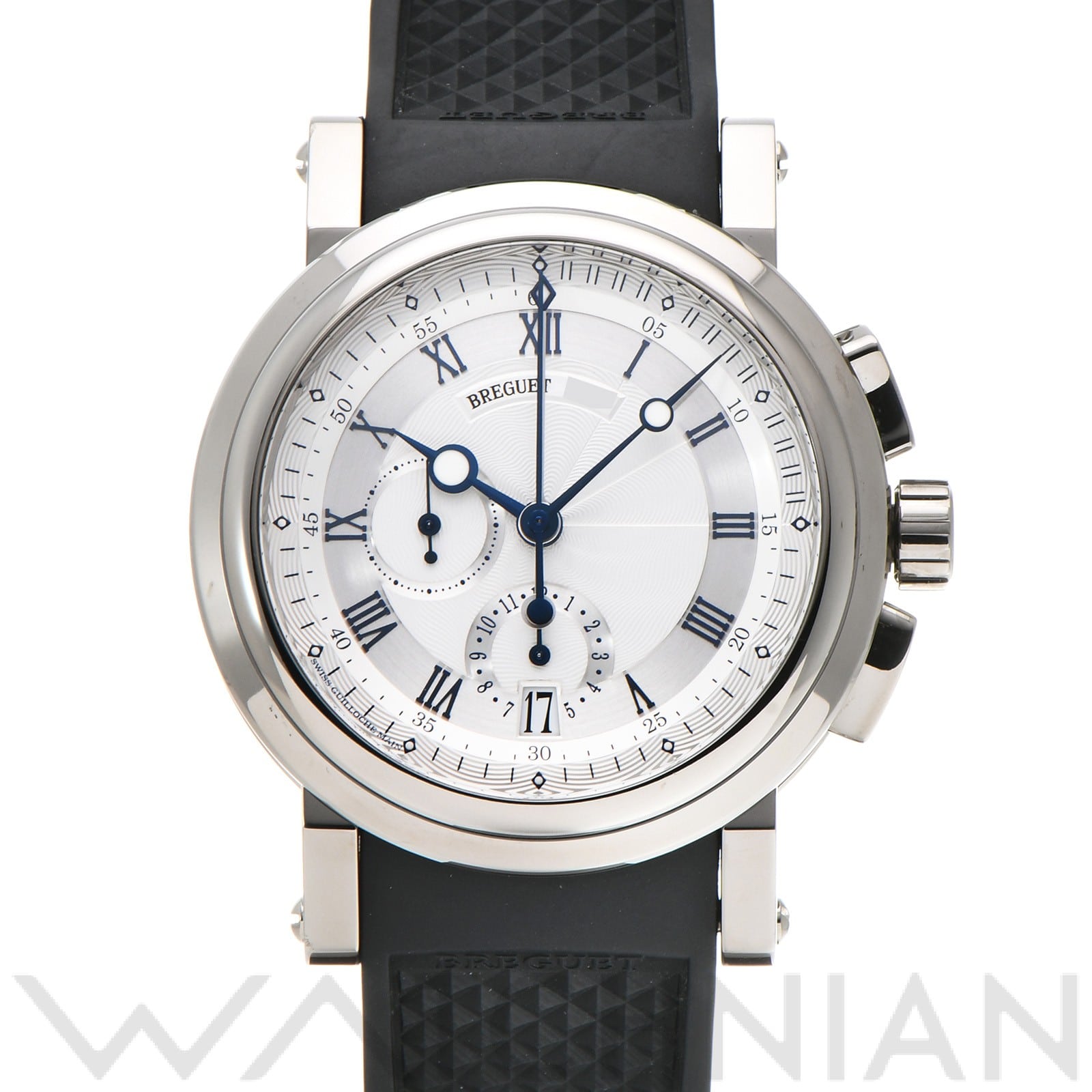 ブレゲ マリーンII クロノグラフ 5827BB/12/5ZU シルバー メンズ 時計 【中古】【wristwatch】