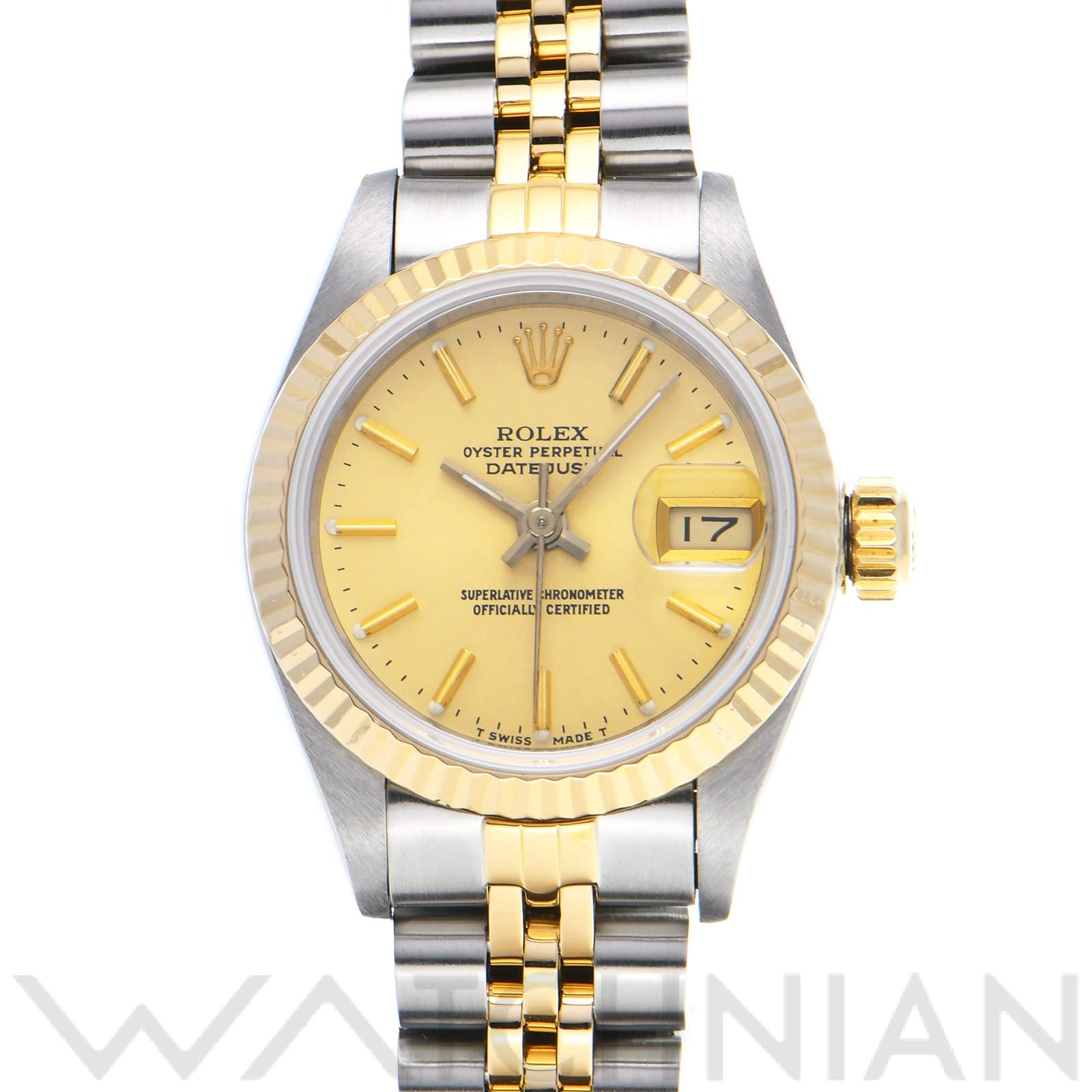 ロレックス デイトジャスト 69173 シャンパン レディース 時計 【中古】【wristwatch】