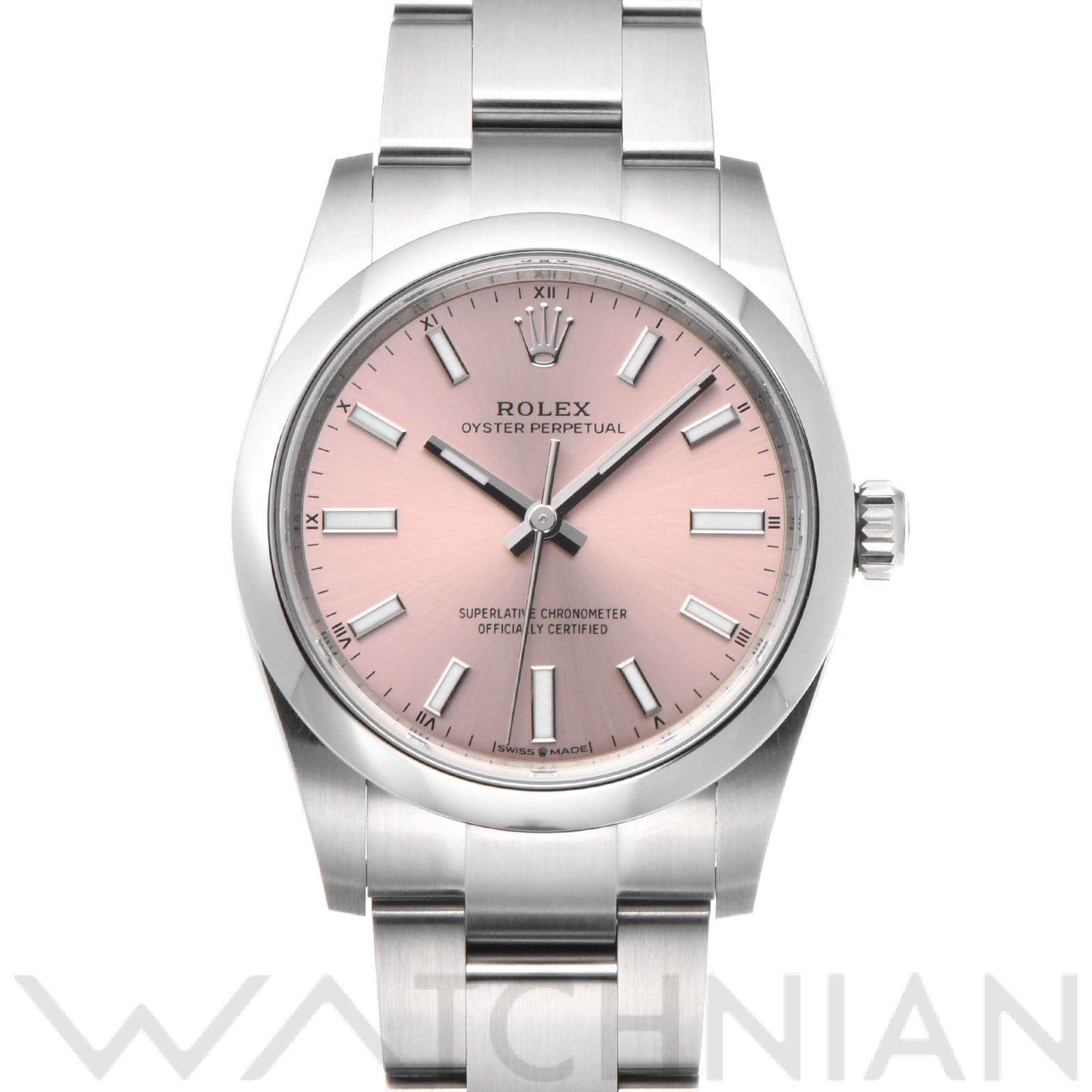 ロレックス オイスターパーペチュアル 34 124200 ピンク ユニセックス 時計 【中古】【wristwatch】