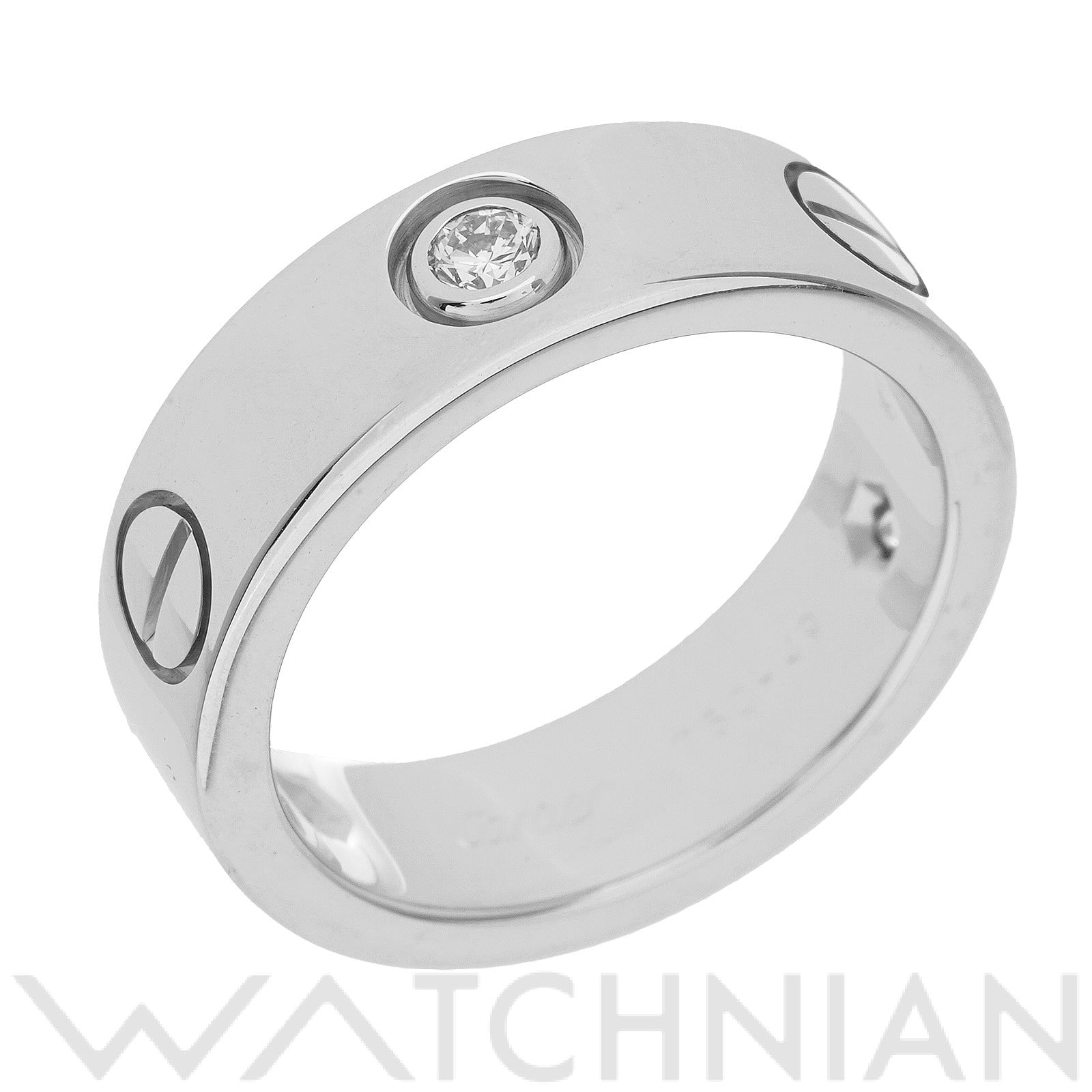 カルティエ ラブ リング 3Pダイヤモンド　#49(約9号) B4032500 K18ホワイトゴールド WG/ダイヤモンド レディース ジュエリー 【中古】【jewelry】