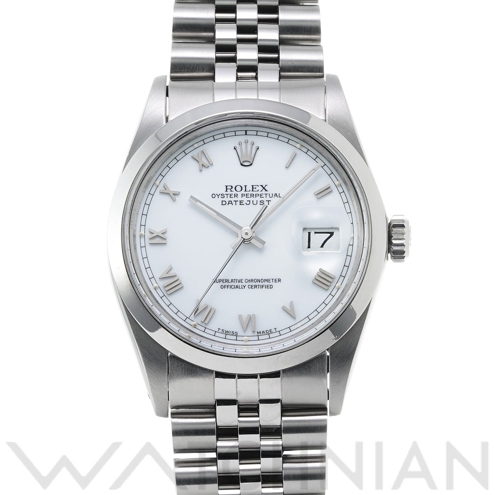 ロレックス デイトジャスト 36 16000 ホワイト メンズ 時計 【中古】【wristwatch】