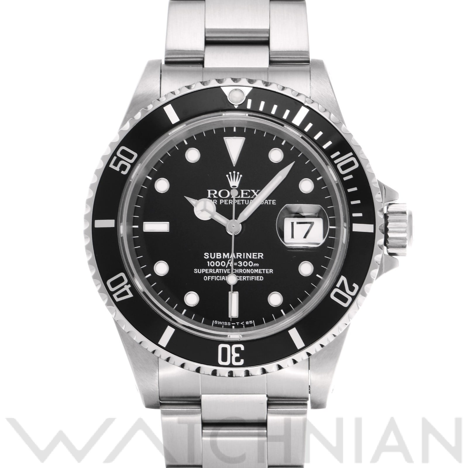 サブマリーナ デイト 16610 W番(1995年頃製造) ブラック ロレックス ROLEX メンズ 【中古】