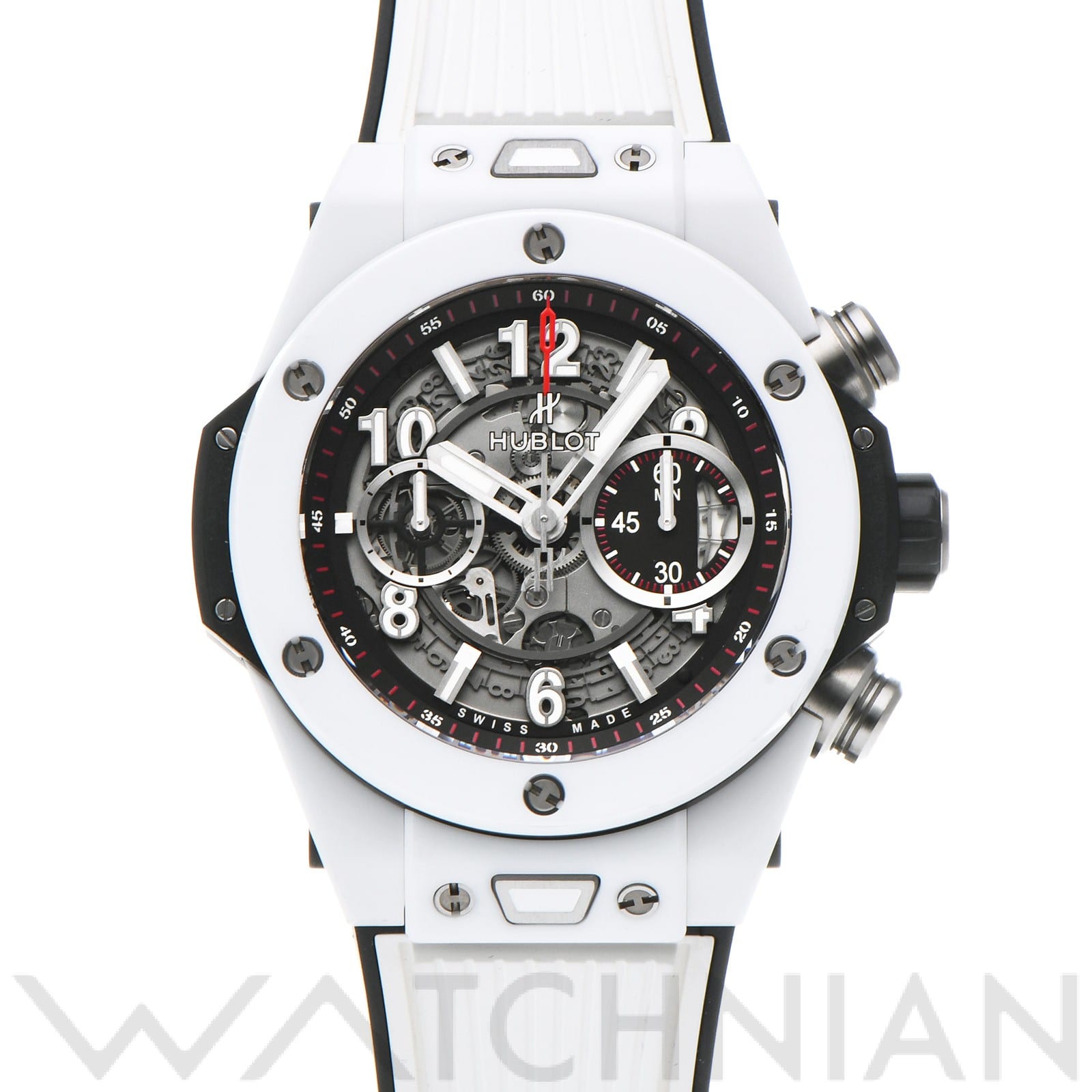 ウブロ / HUBLOT ビッグバン ウニコ ホワイトセラミック 411.HX.1170.RX マットブラックスケルトン メンズ 時計 【中古】【wristwatch】