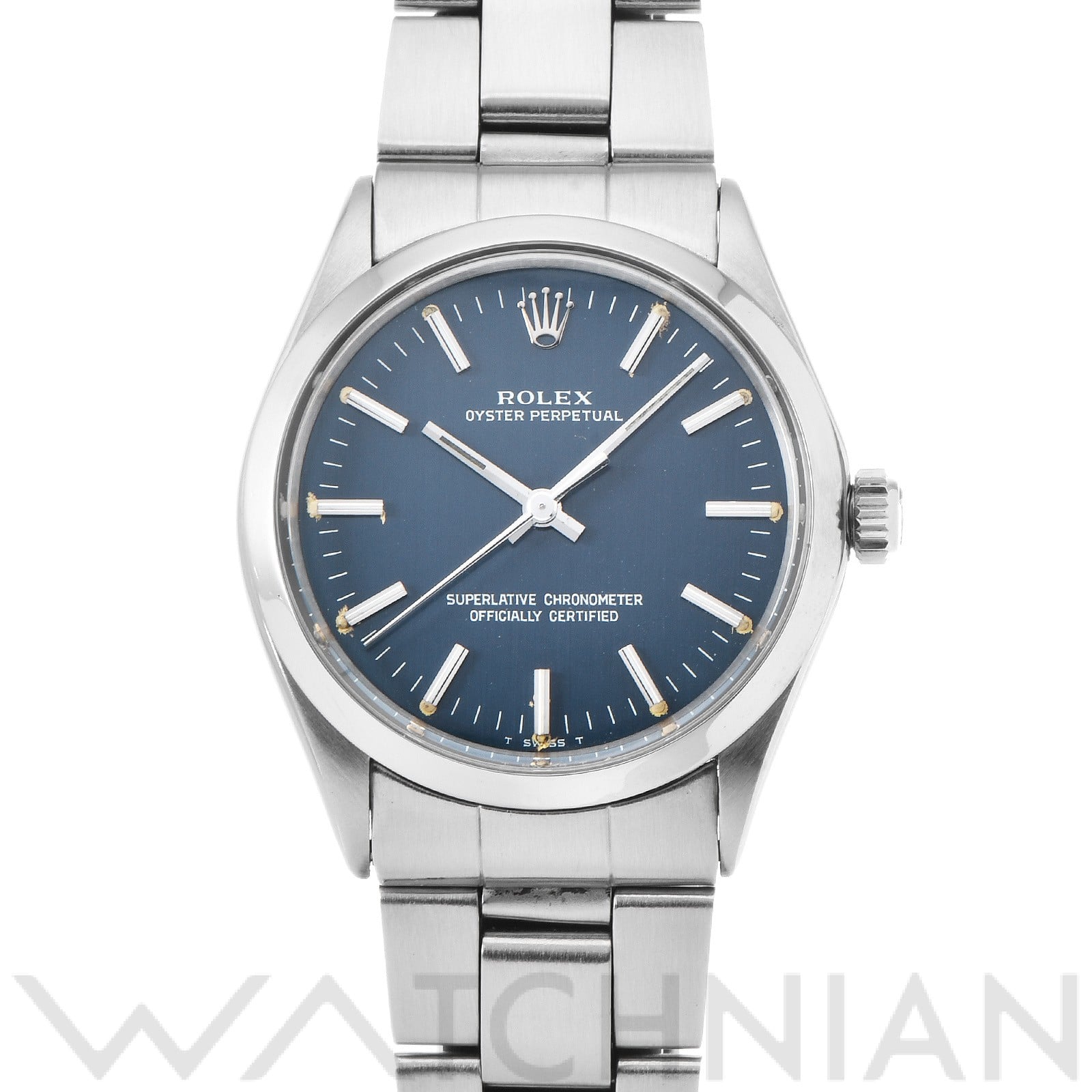 ロレックス オイスターパーペチュアル 34 1002 ブルー メンズ 時計 【中古】【wristwatch】