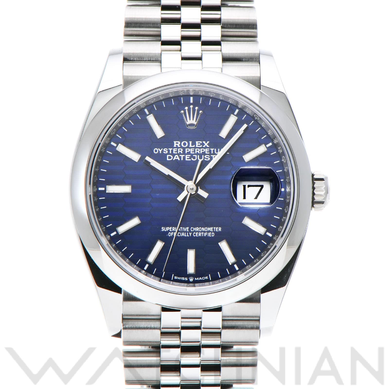 ロレックス デイトジャスト 36 126200 ブライトブルー フルーテッドモチーフ メンズ 時計 【中古】【wristwatch】