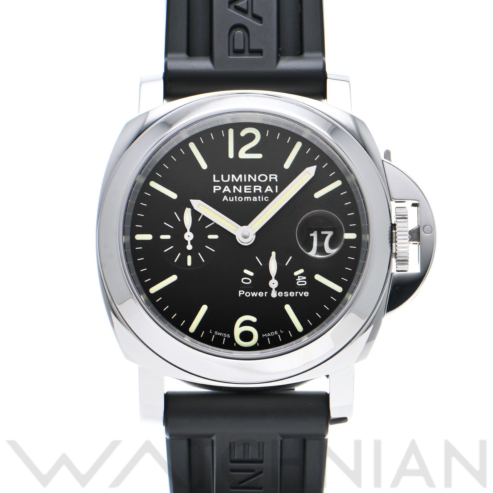 ルミノール パワーリザーブ PAM00090 S番(2016年製造) ブラック パネライ OFFICINE PANERAI メンズ 【中古】