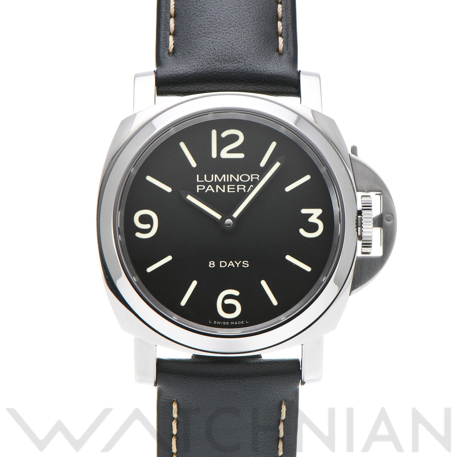 ルミノール ベース 8デイズ PAM00560 V番(2019年製造) ブラック パネライ OFFICINE PANERAI メンズ 【中古】