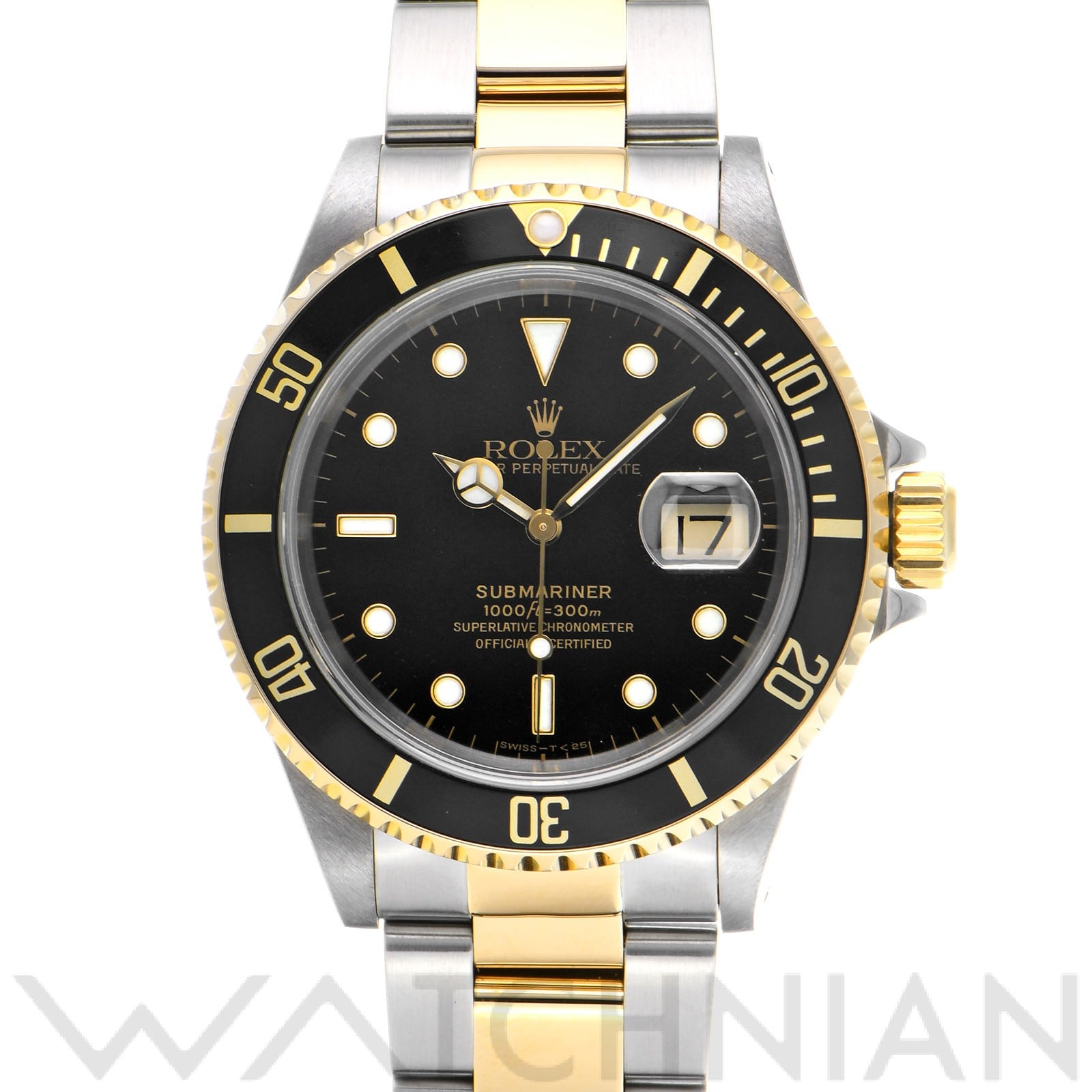 サブマリーナ デイト 16613 U番(1997年頃製造) ブラック ロレックス ROLEX メンズ 【中古】