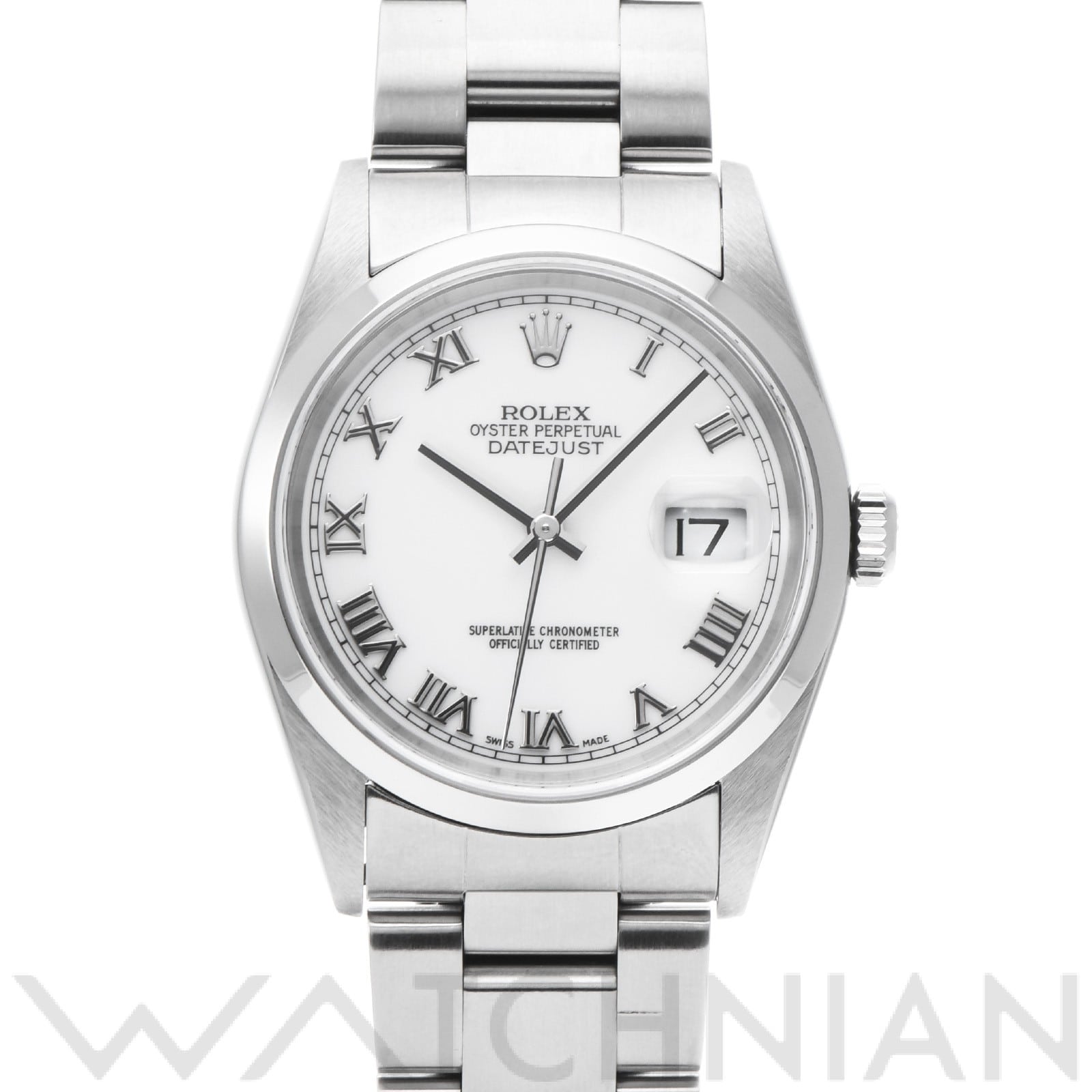 ロレックス デイトジャスト 16200 ホワイト メンズ 時計 【中古】【wristwatch】