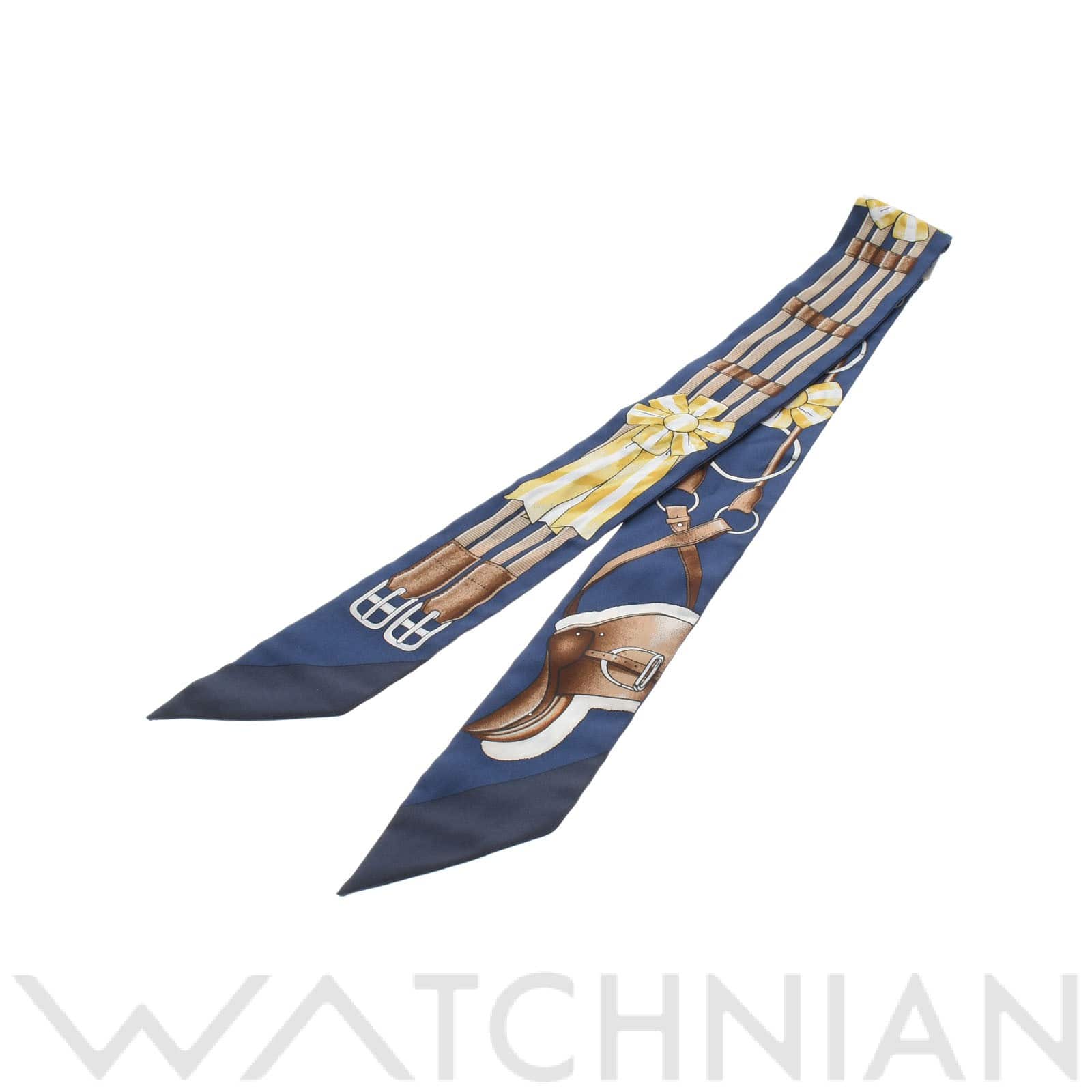 エルメス / HERMES ツイリー JUMPING ブルー シルク100％ レディース 【未使用】【other】