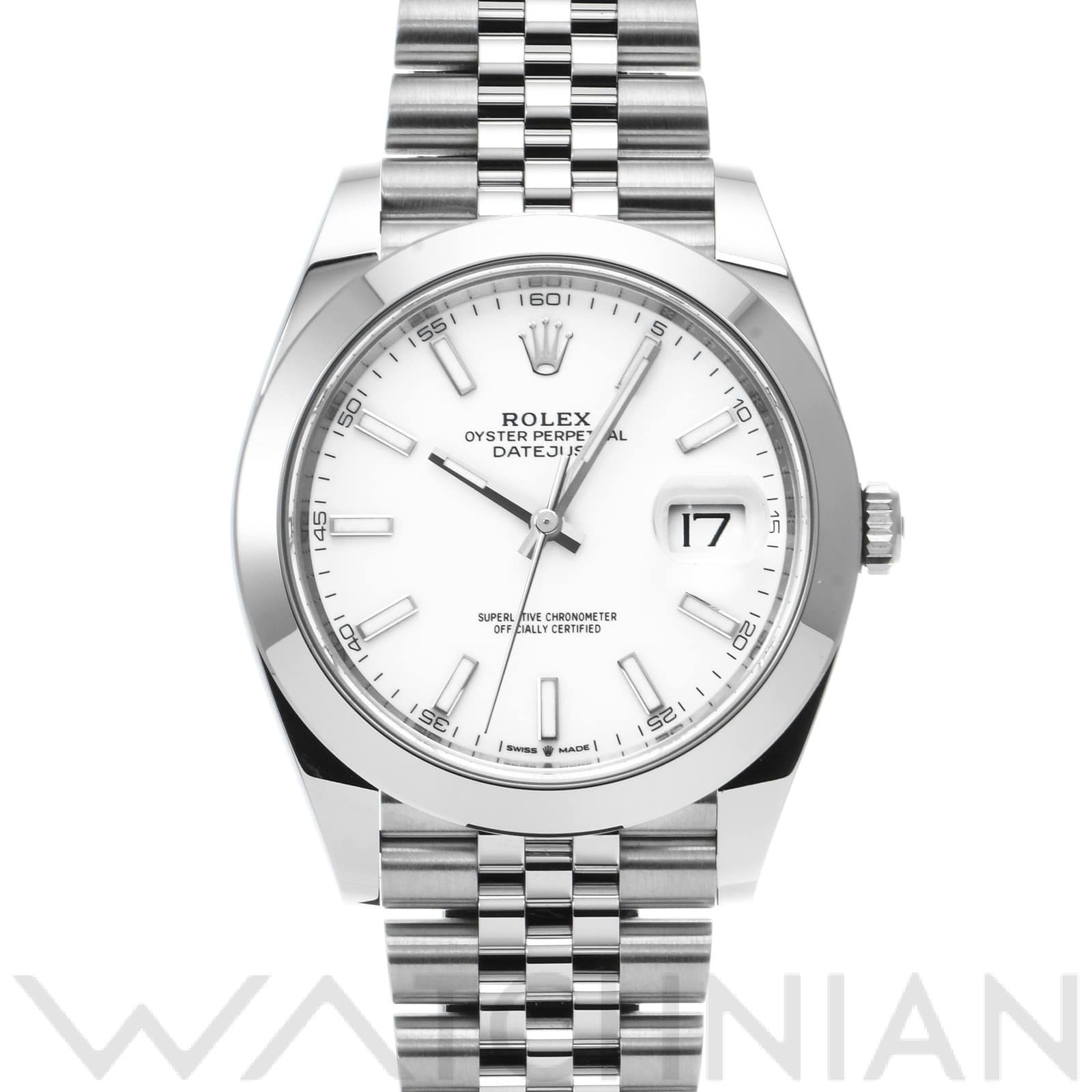 ロレックス / ROLEX デイトジャスト 41 126300 ホワイト メンズ 時計 【中古】【wristwatch】