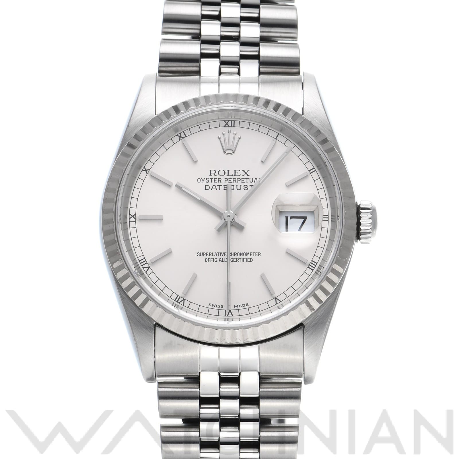 ロレックス デイトジャスト 36 16234 シルバー メンズ 時計 【中古】【wristwatch】