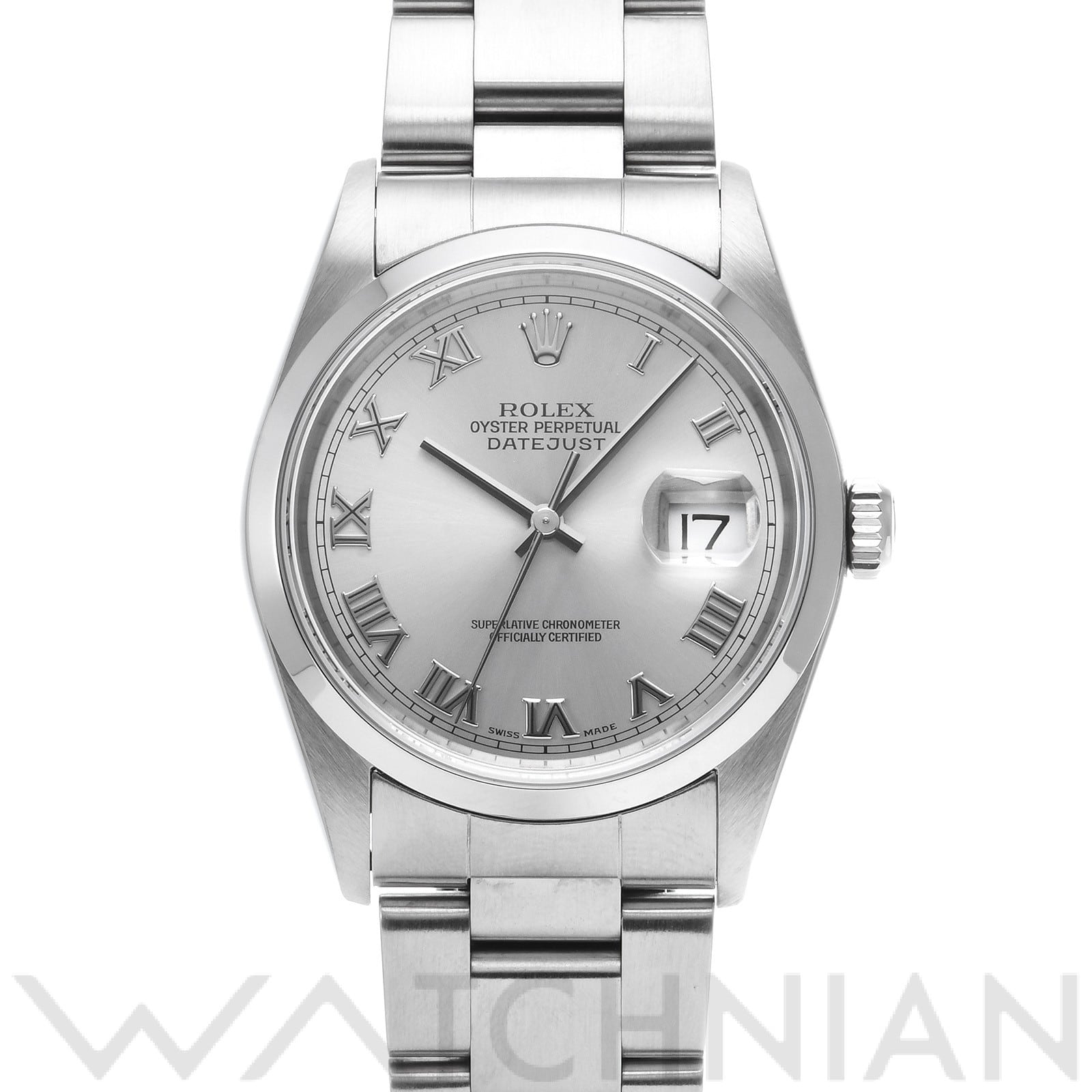 ロレックス デイトジャスト 16200 グレー メンズ 時計 【中古】【wristwatch】