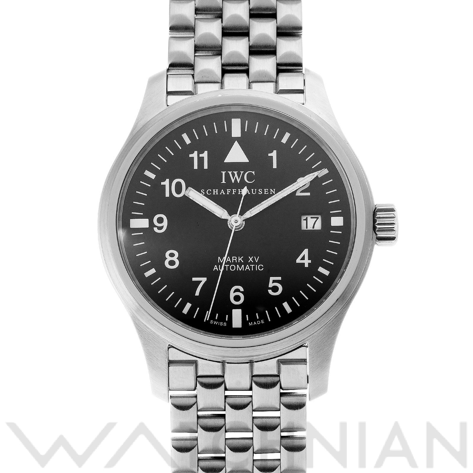 IWC パイロットウォッチ マークXV IW325307 ブラック メンズ 時計 【中古】【wristwatch】