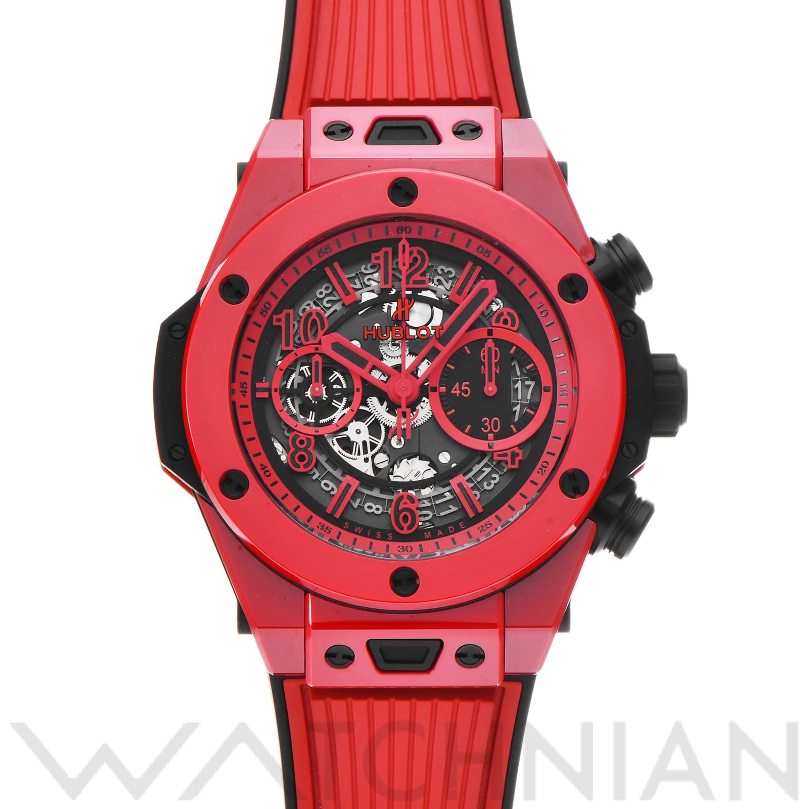 ウブロ / HUBLOT ビッグバン ウニコ レッドマジック 411.CF.8513.RX マットレッド/スケルトン メンズ 時計 【中古】【wristwatch】
